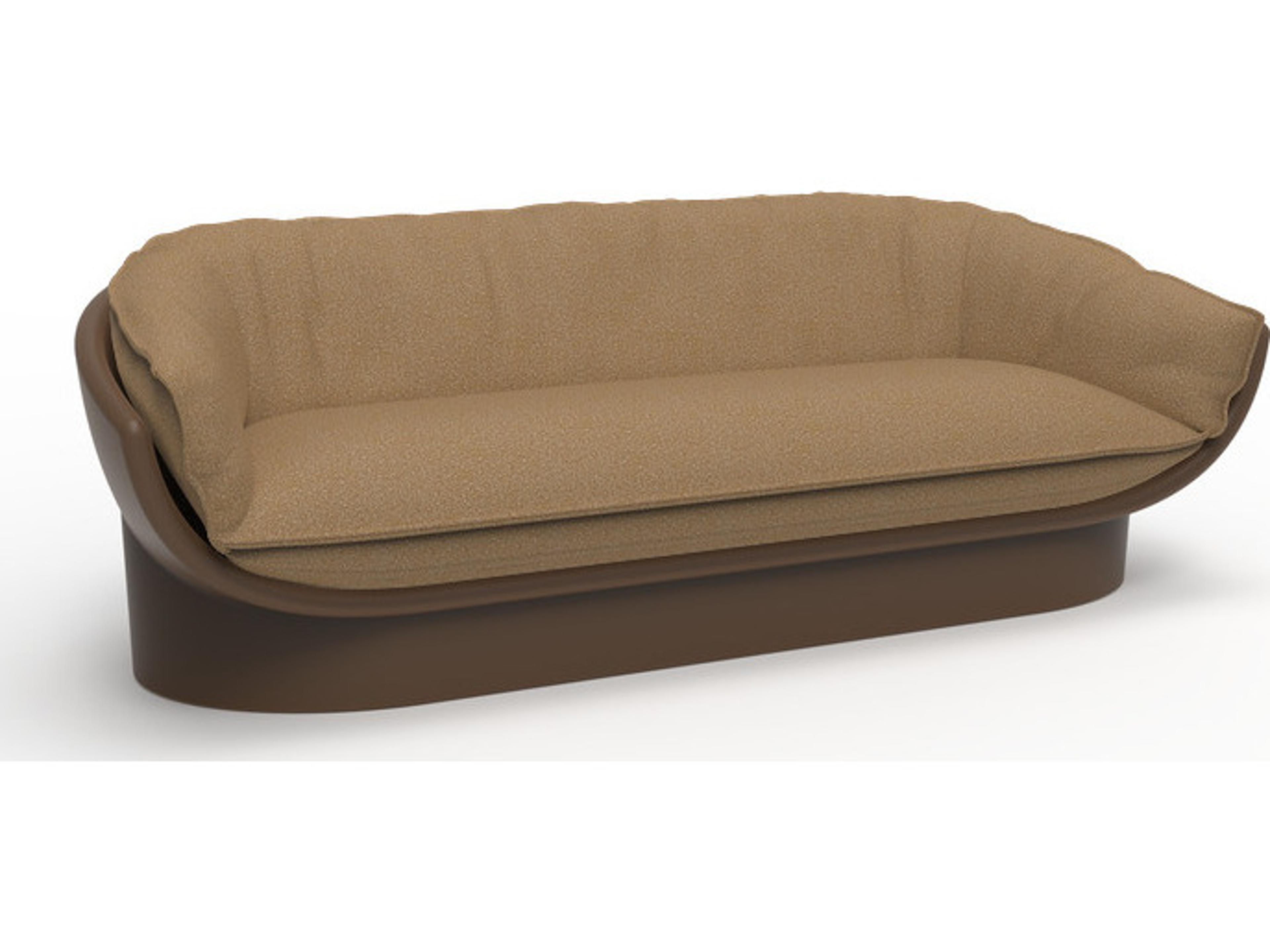 Luna Brown Polypropylene Cushion Sofa