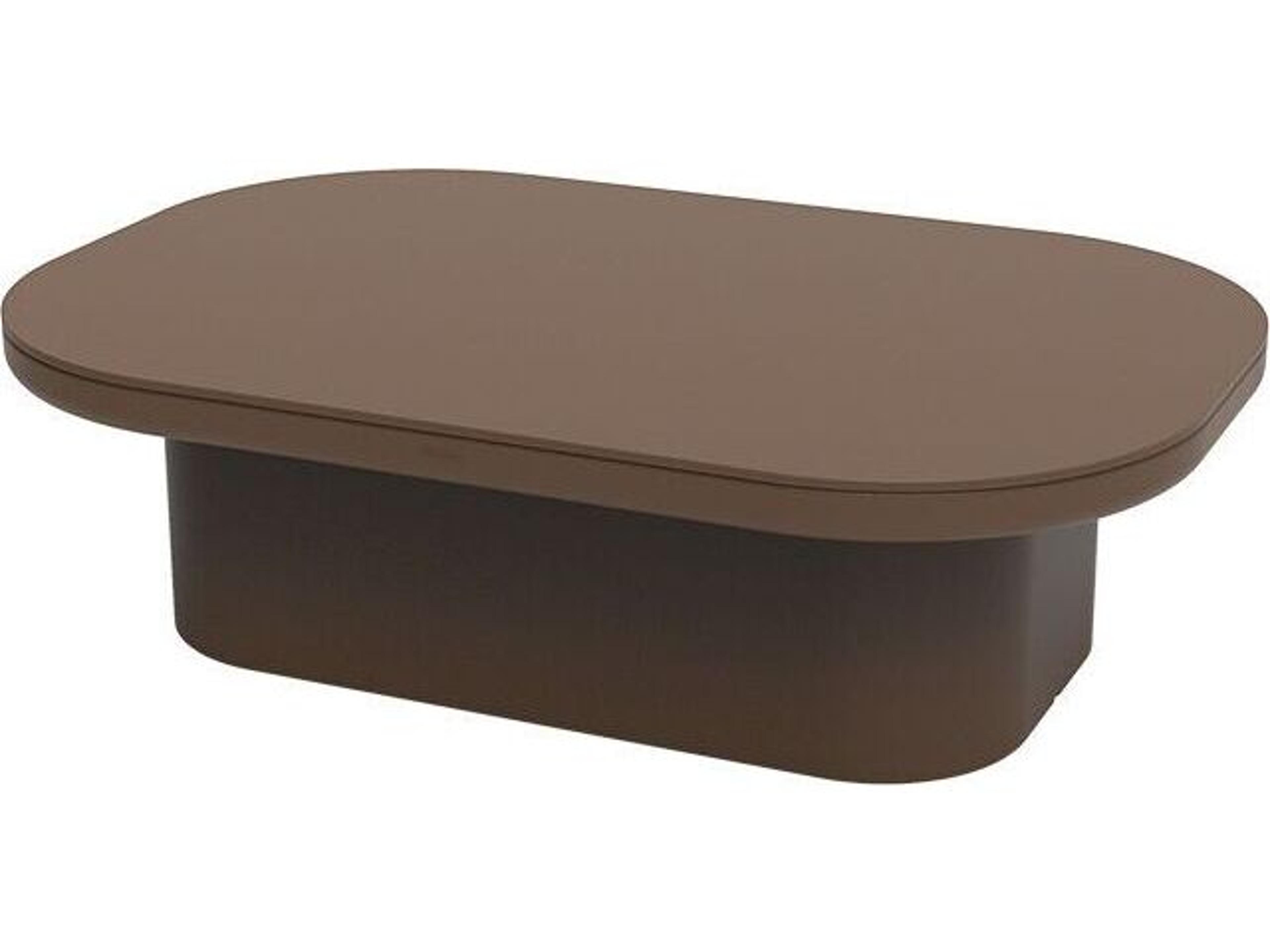 Luna Brown Polypropylene Rectangular Coffee Table