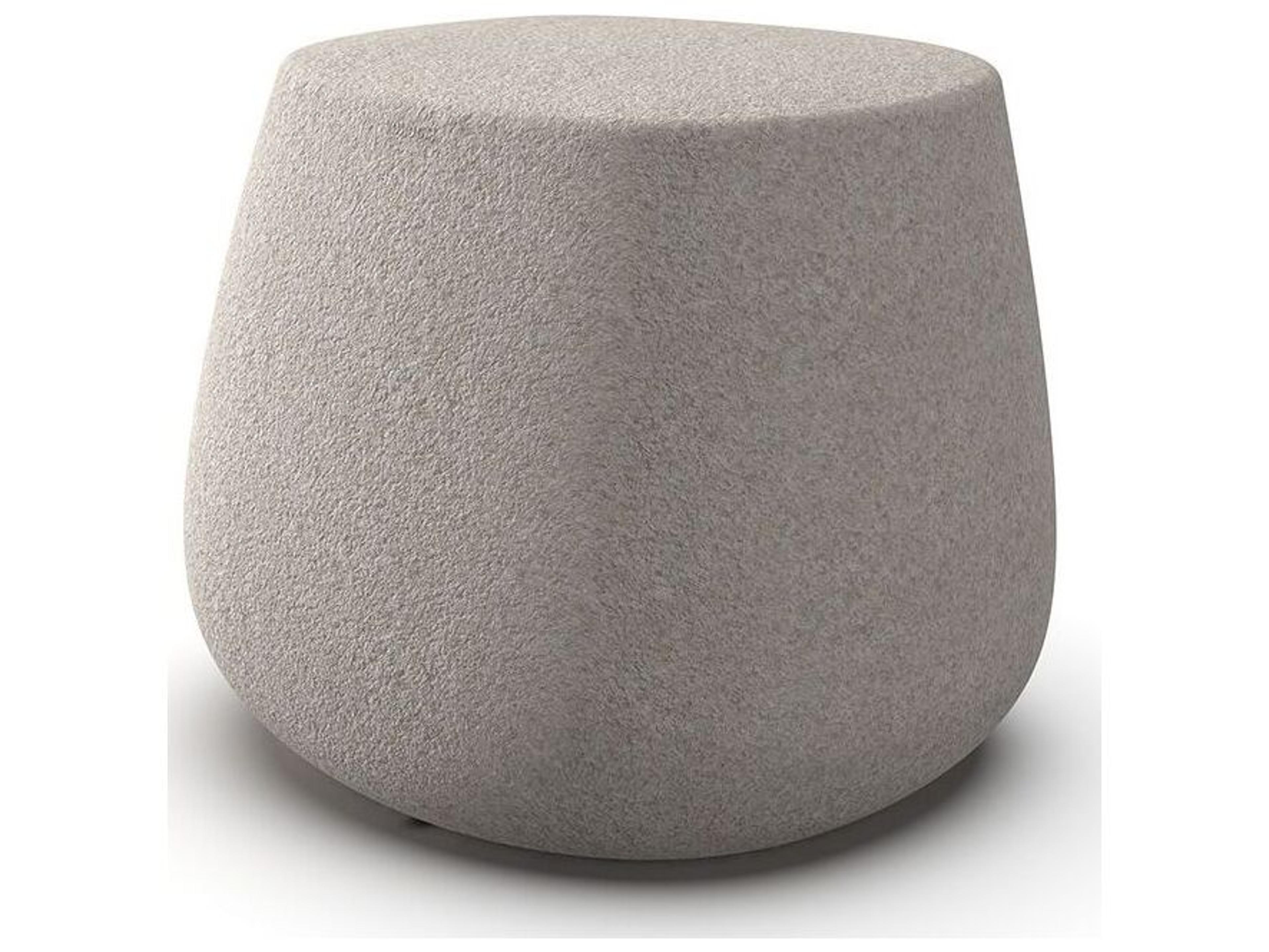 Stone Granite Ecru Resin Ottoman