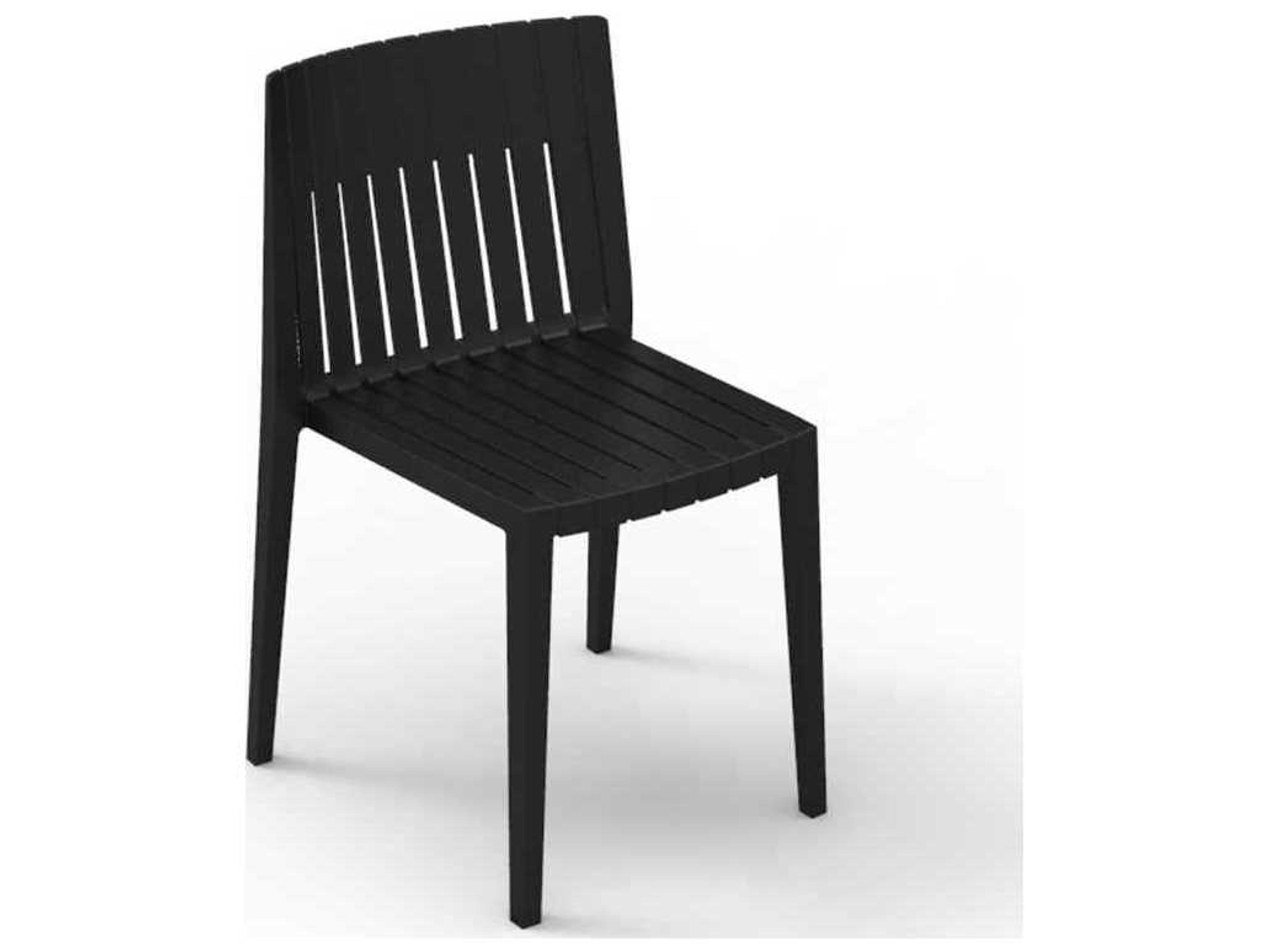 Spritz Black Matte Resin Dining Chair Set of 4