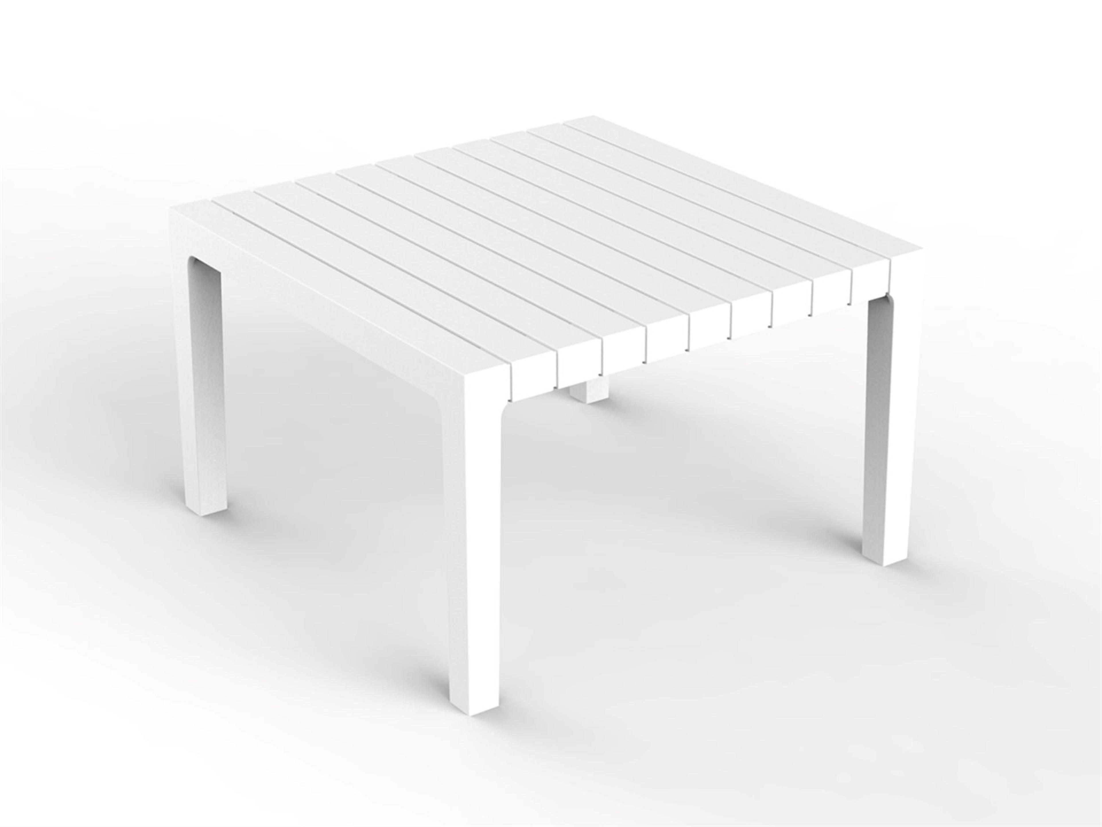 Spritz - Sun Lounger Table - Set of 4 - 17.75 x 17.75 - Basic/Injection - White