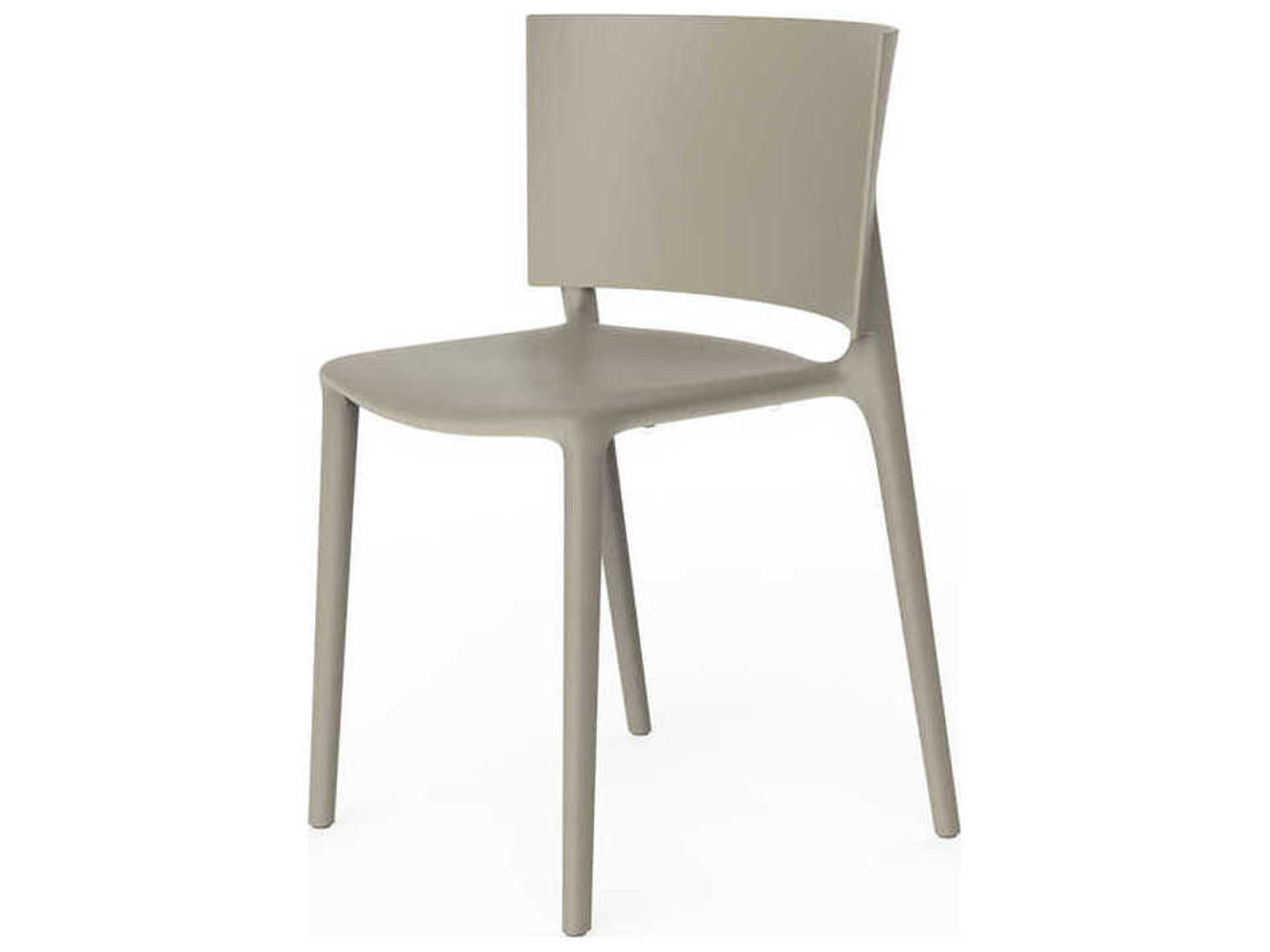Africa Ecru Matte Resin Dining Chair Set of 4