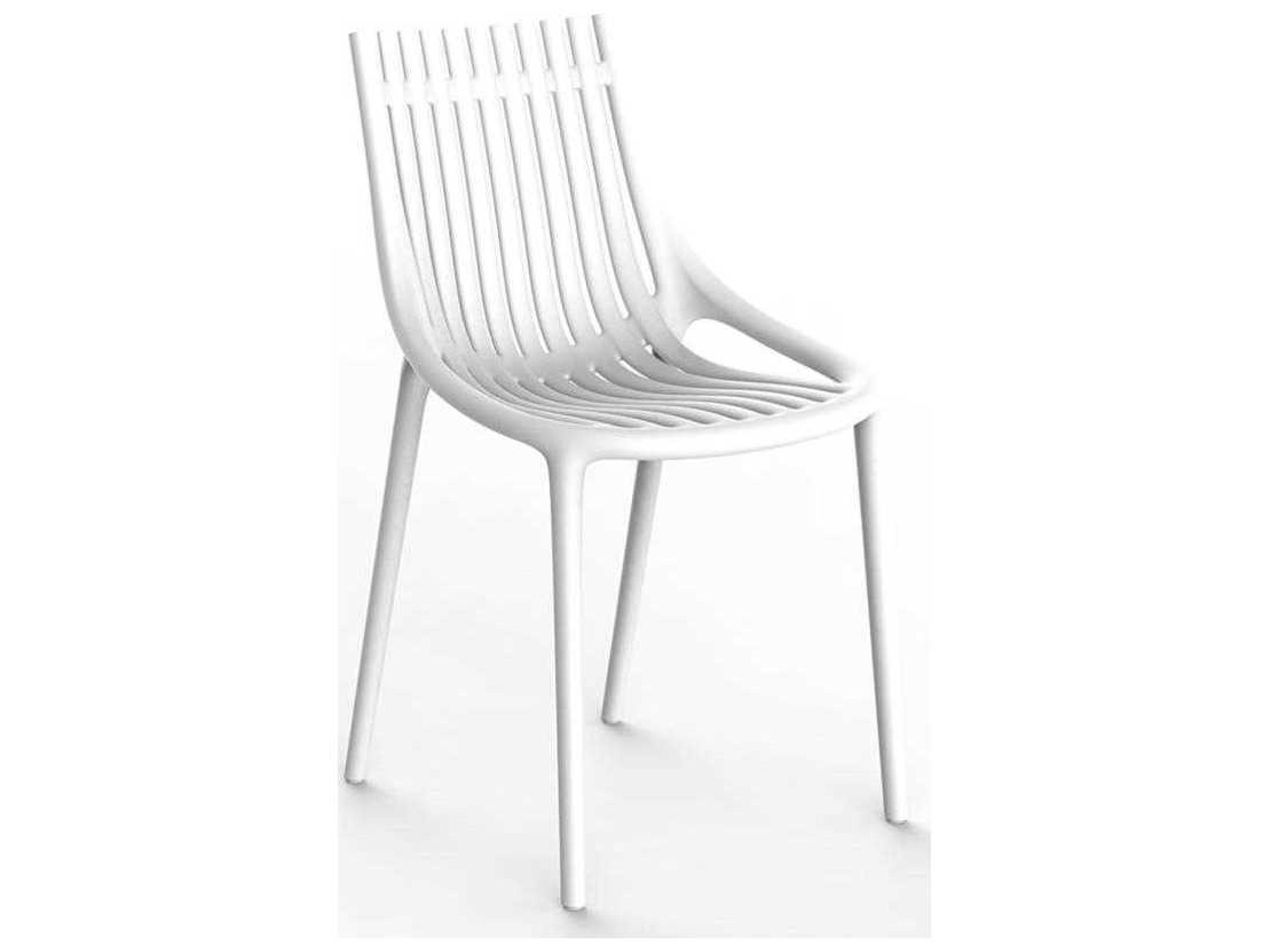 Ibiza White Matte Resin Dining Chair Set of 4