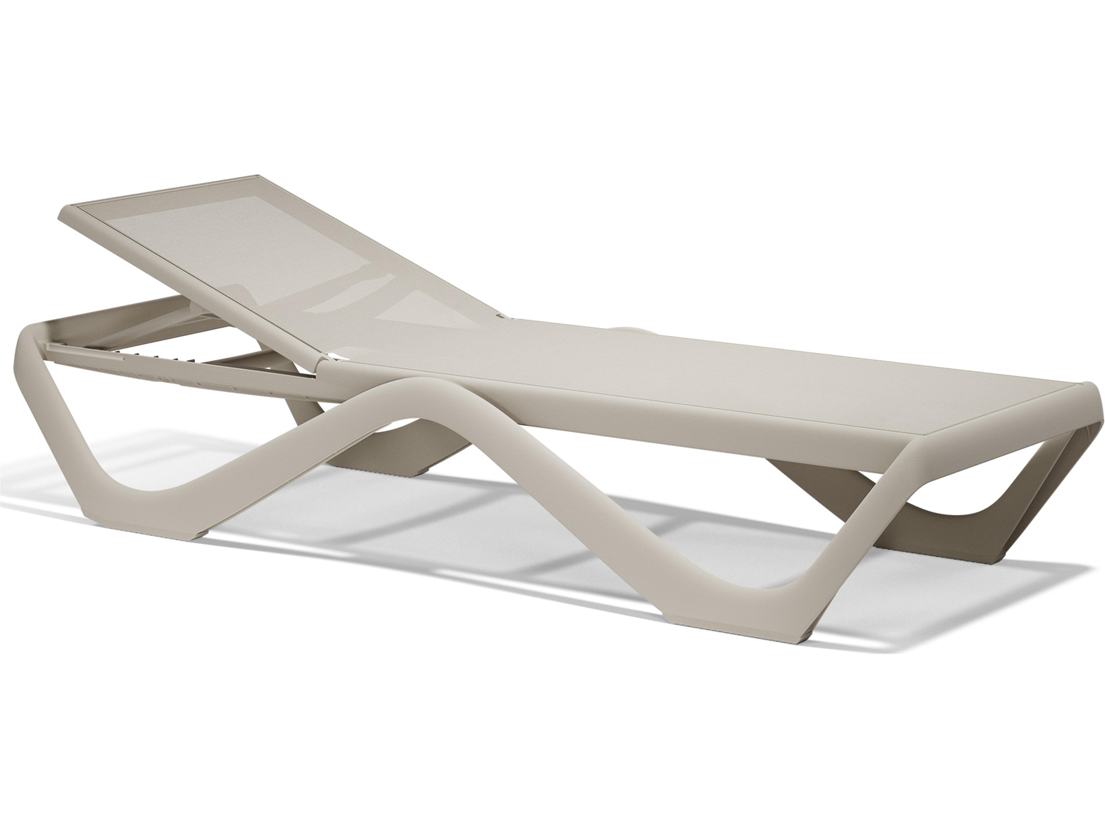 Love Ecru Polypropylene Sling Chaise Lounge (Set of 2)