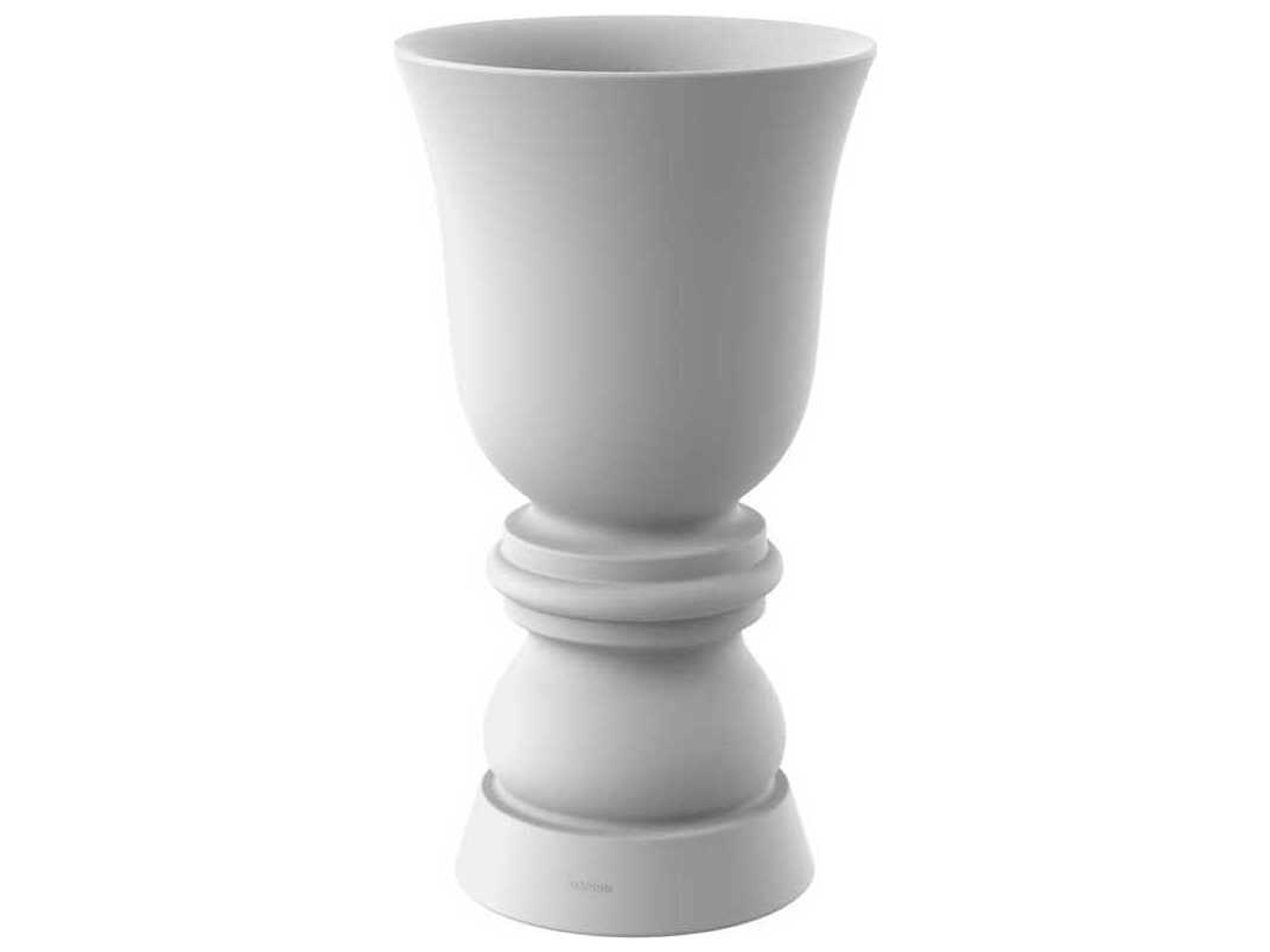 Suave White Matte 39'' High Planter