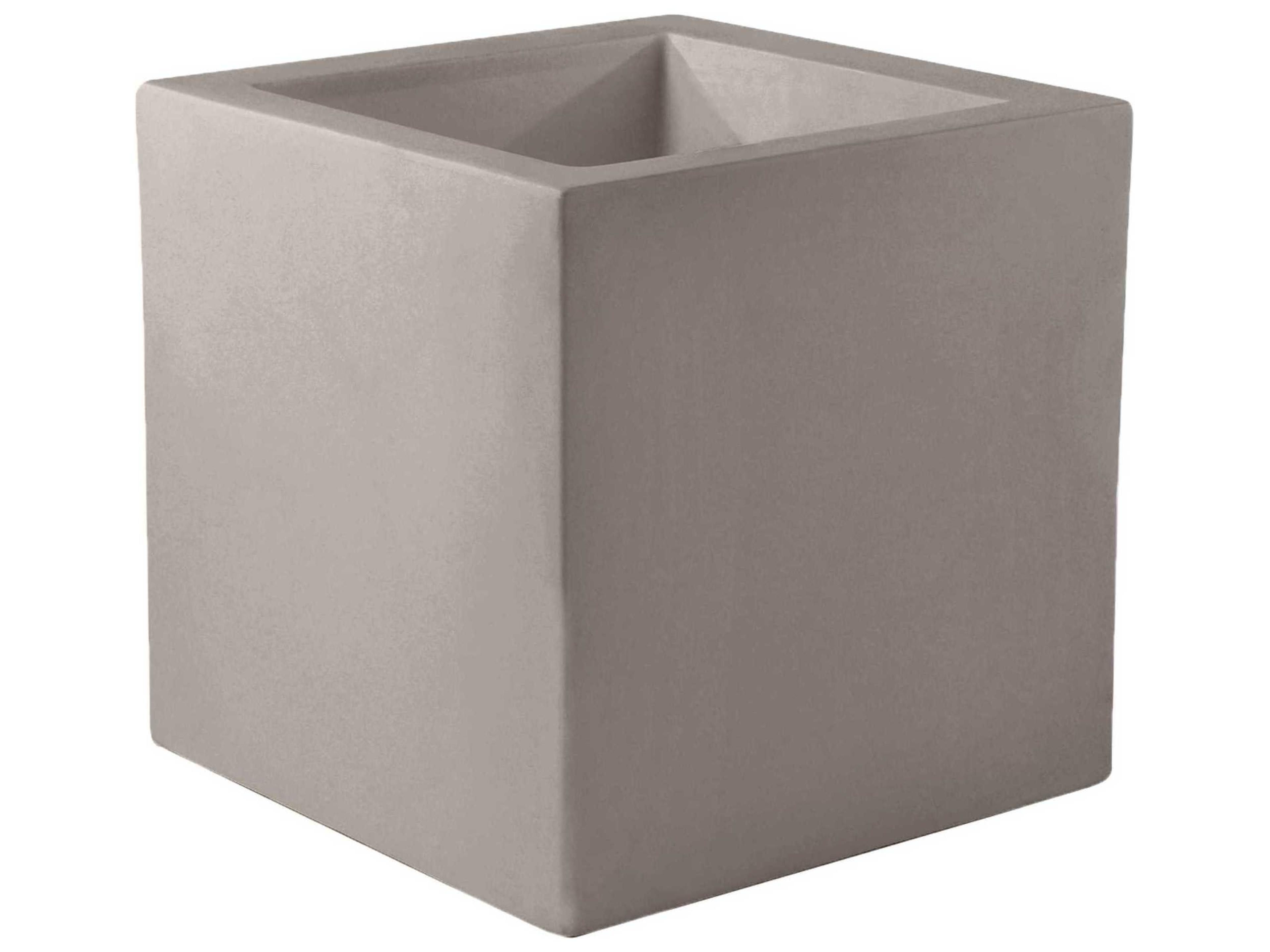 Vondom Studio Cube Planter 19.75H Basic Tortora