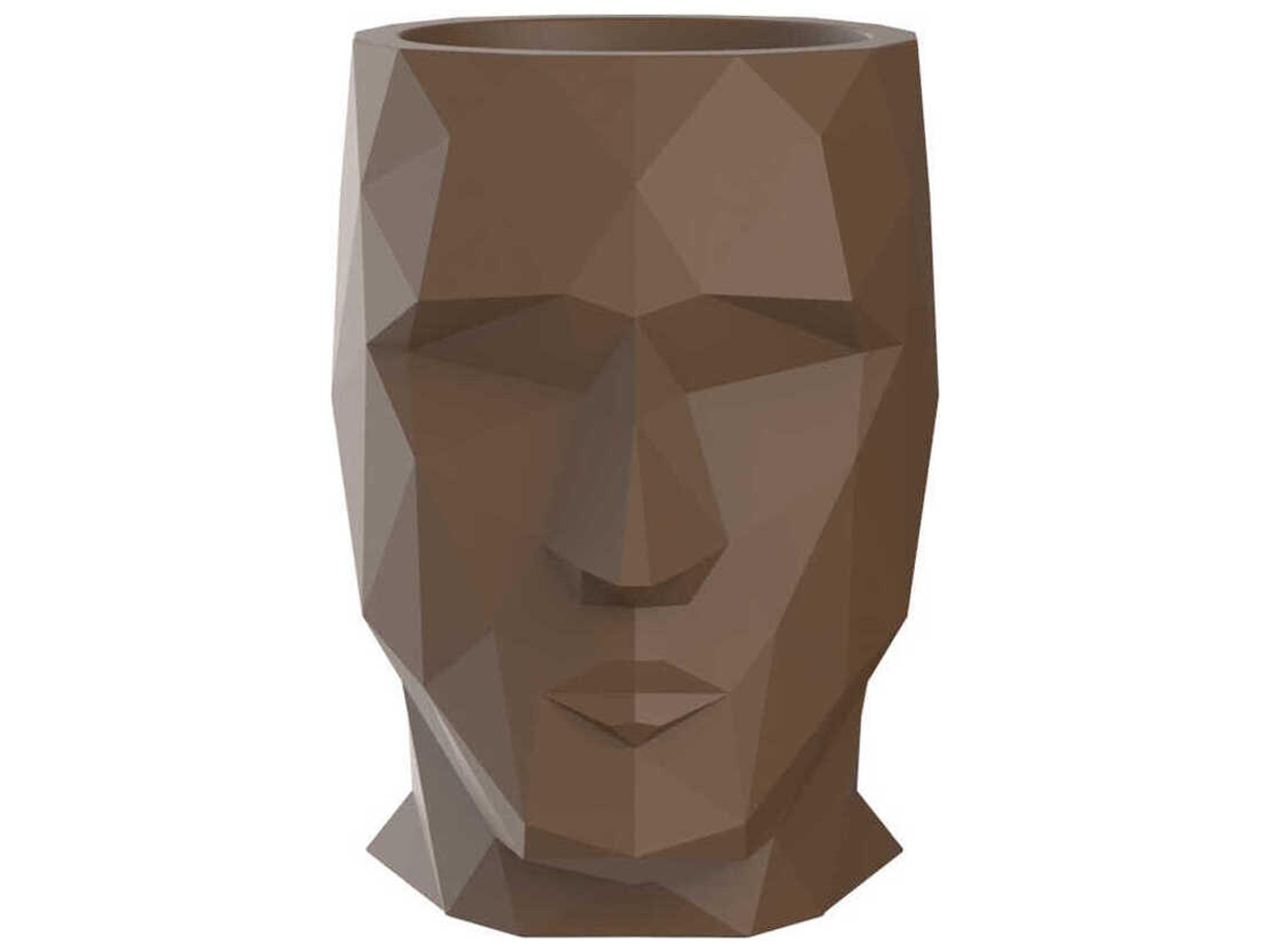 Vondom Adan Planter 27.5"L x 37.75"W x 39.25"H Water Level Indicator/Matte Brown