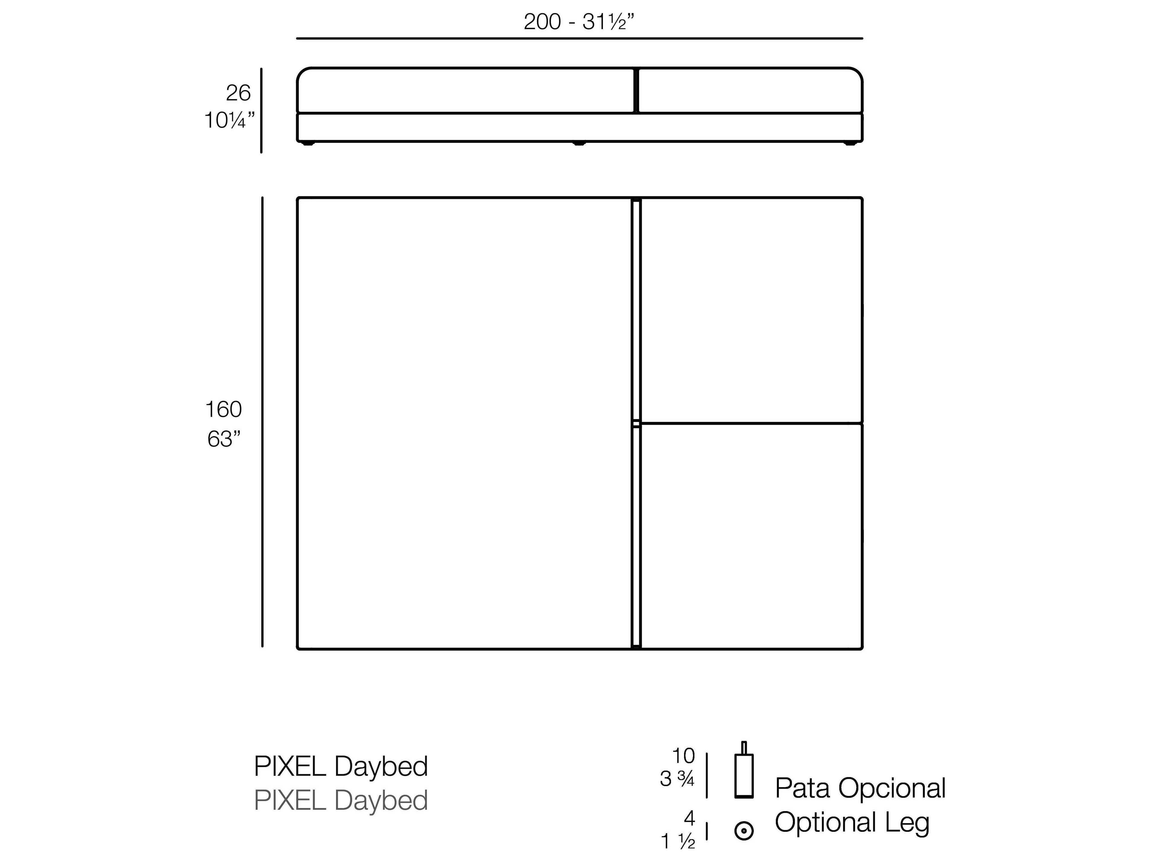 Vondom Pixel Notte Blue Upholstered Chaise