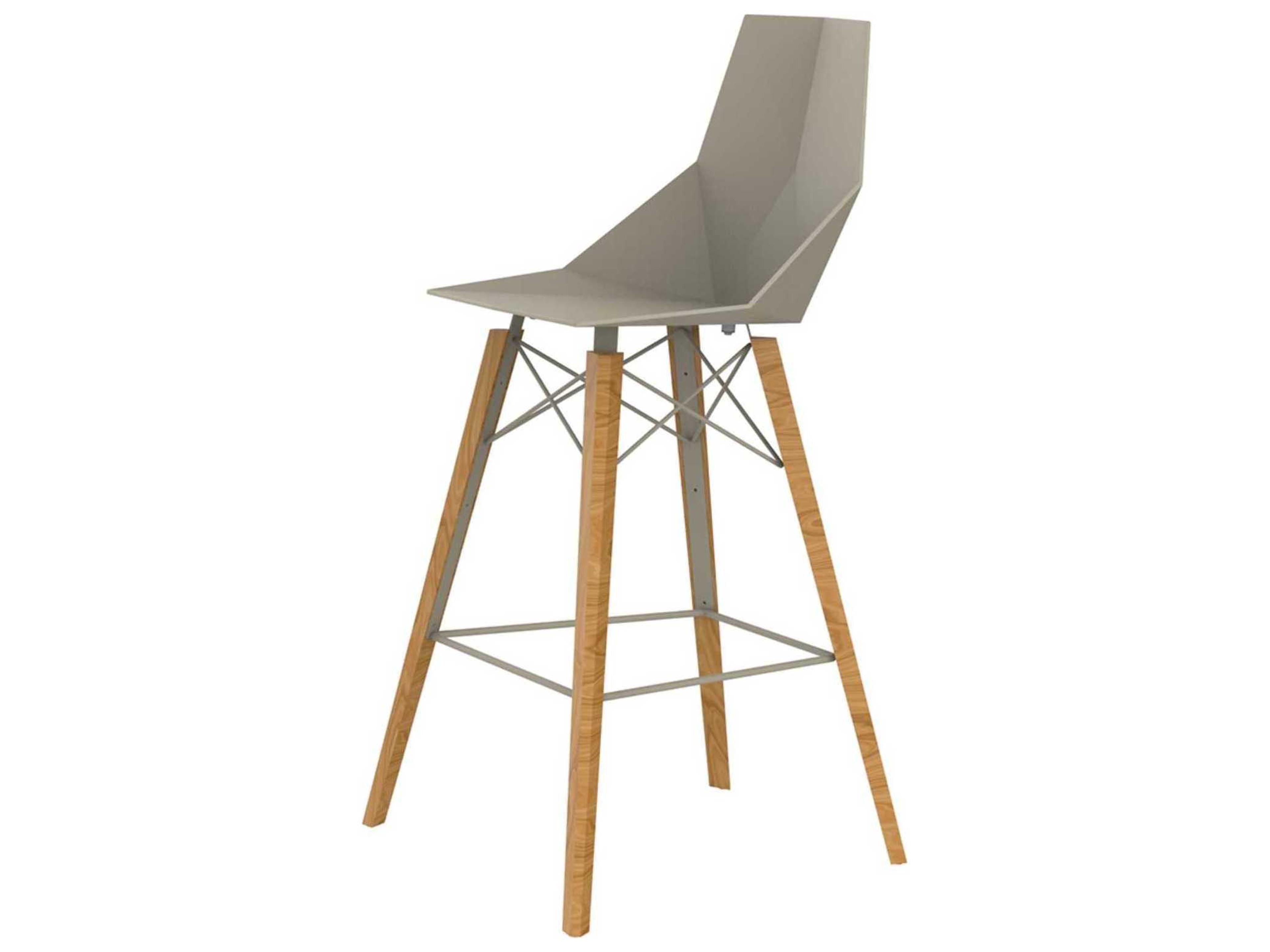 Faz Wood Beech Bar Stool Set of 4