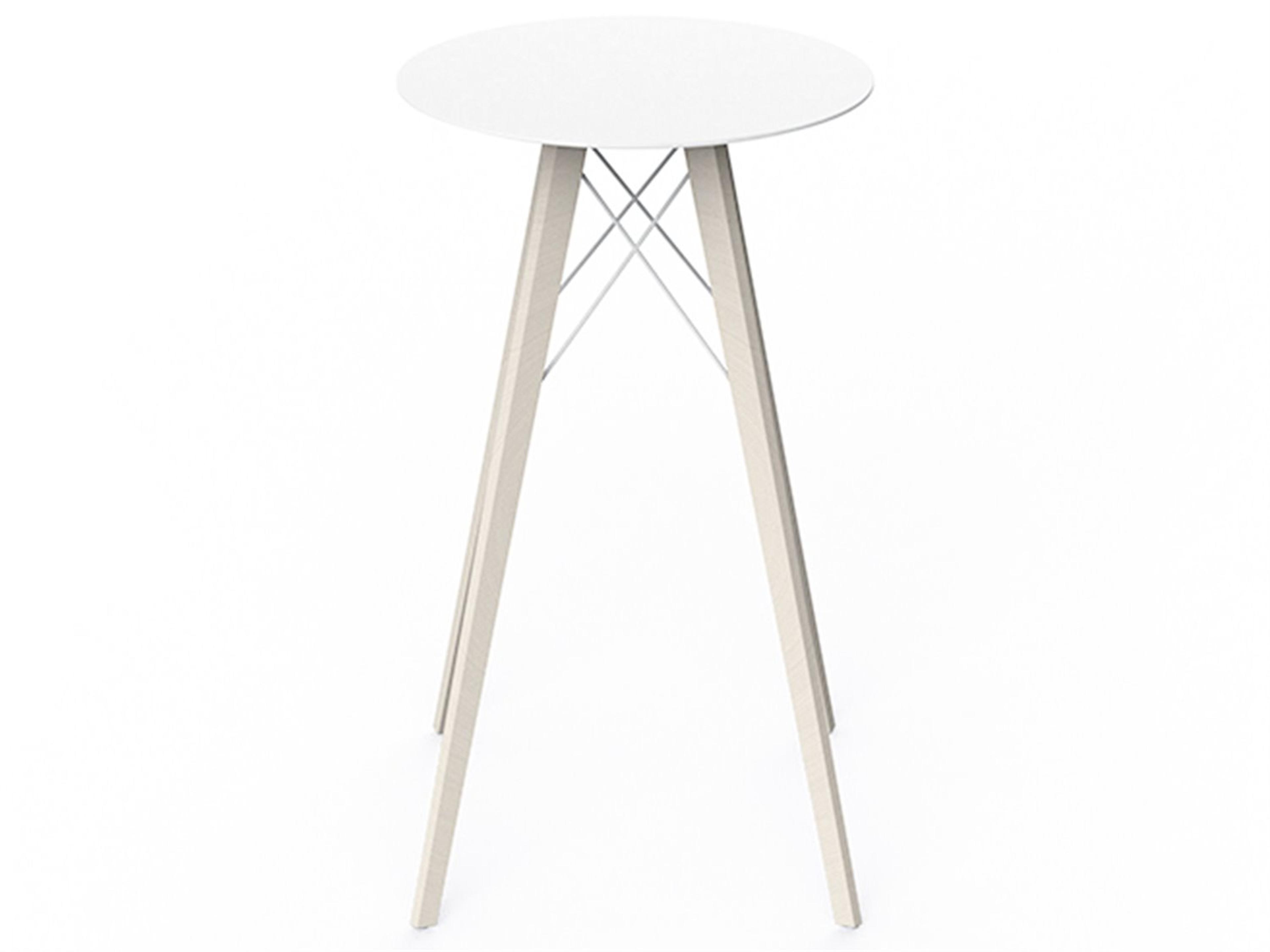 Faz Wood Round Plastic Bar Table
