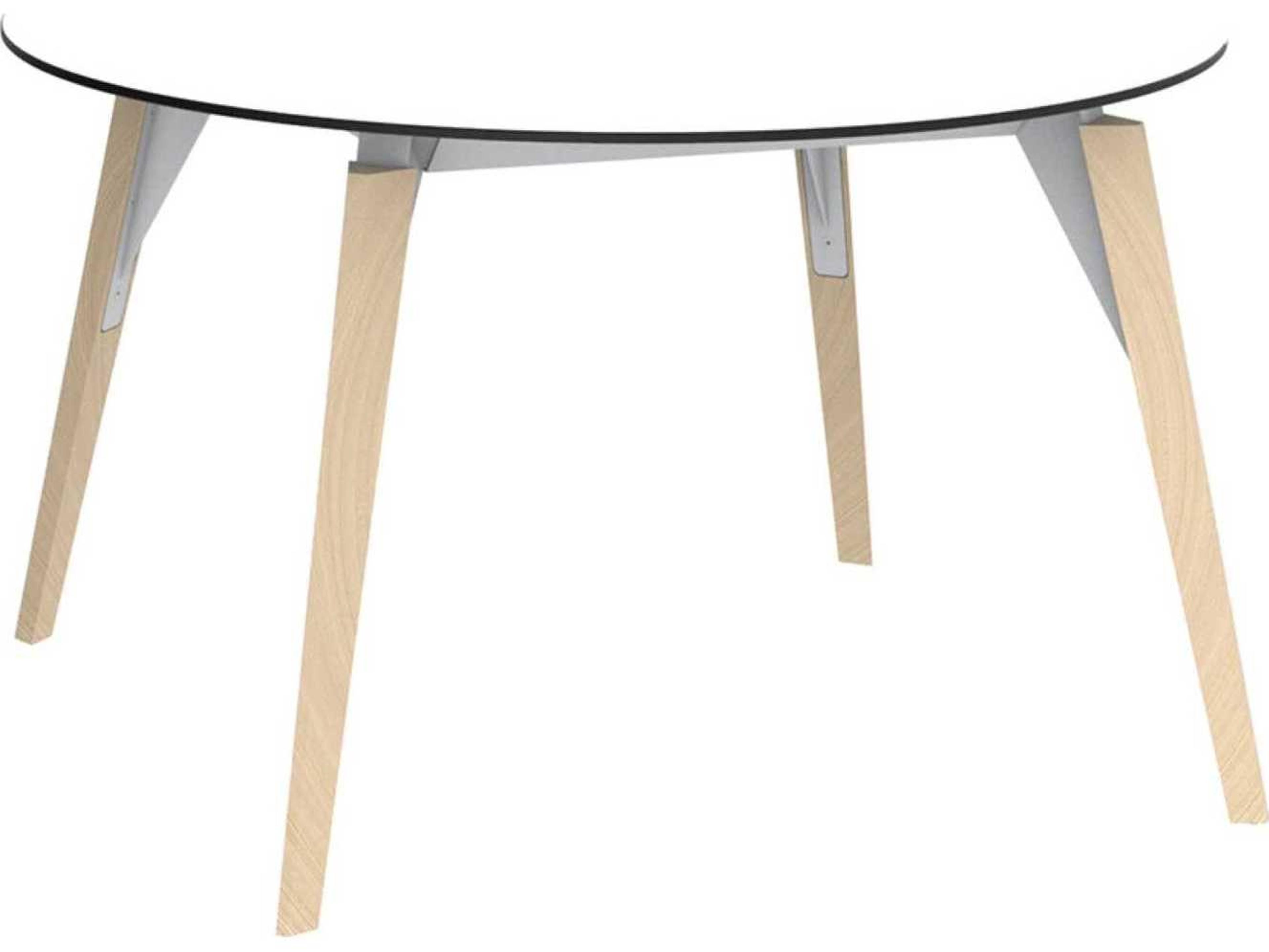 Vondom Faz Wood Round Plastic Dining Table