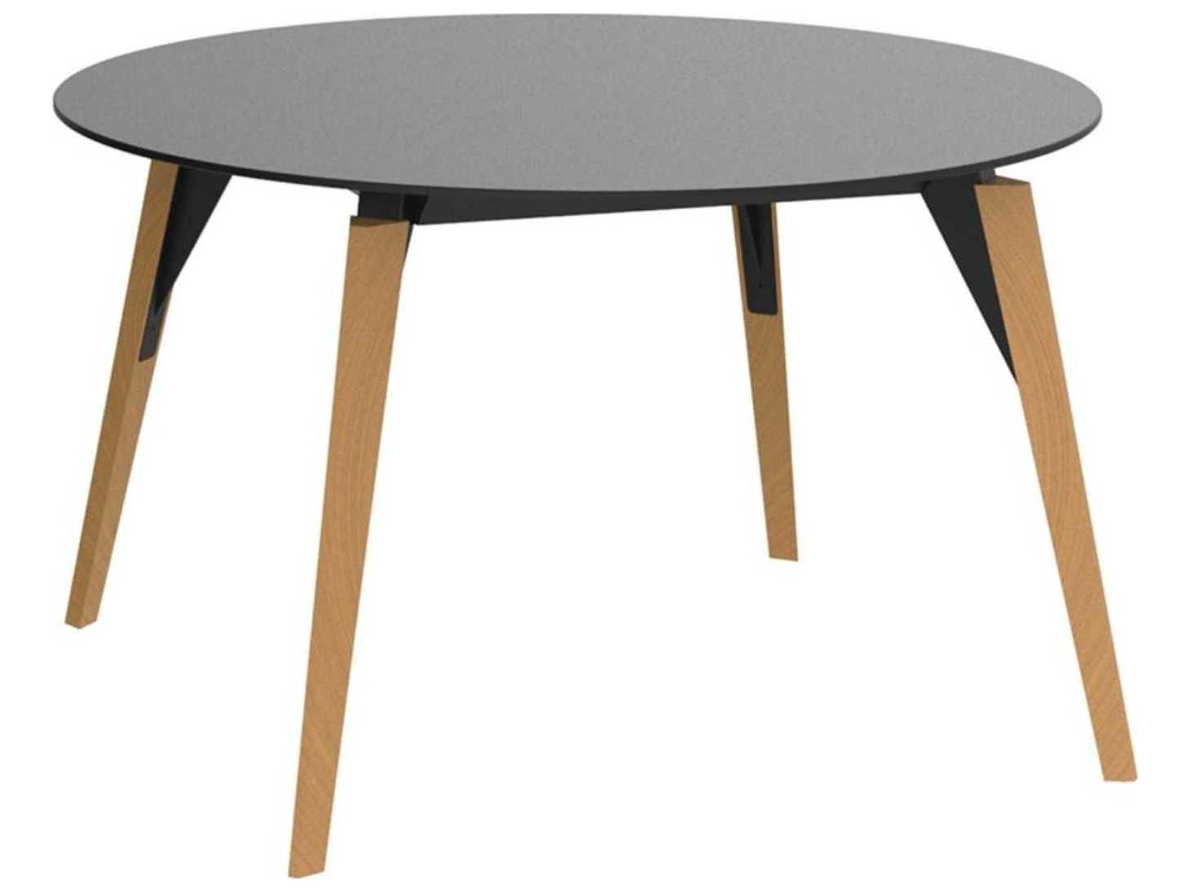 Faz Wood Round Plastic Dining Table