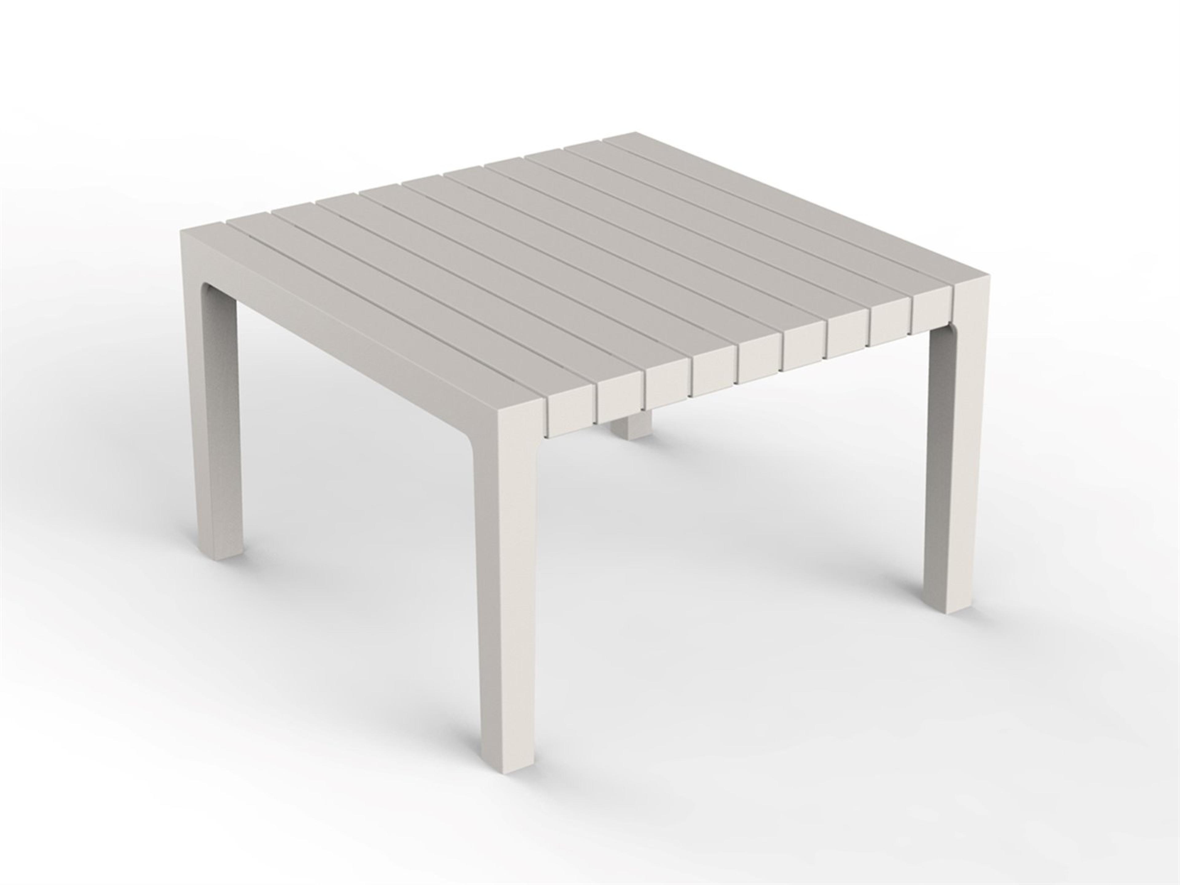 Spritz Sun Lounger Table Set of 4 17.75 x 17.75 Basic/Injection Ecru