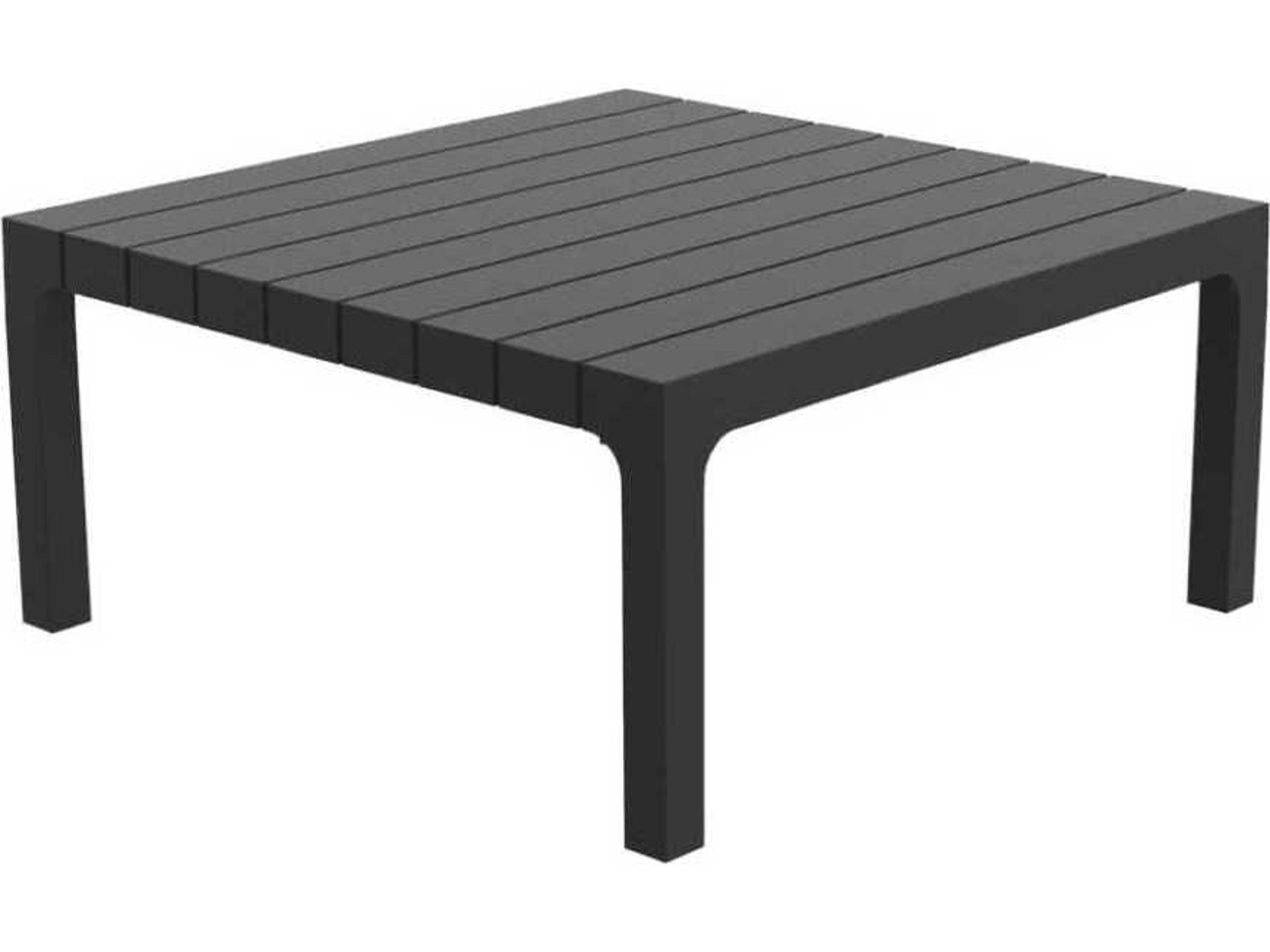 Spritz Sun Lounger Table Set of 4 23.25 x 23.25 Basic/Injection Black