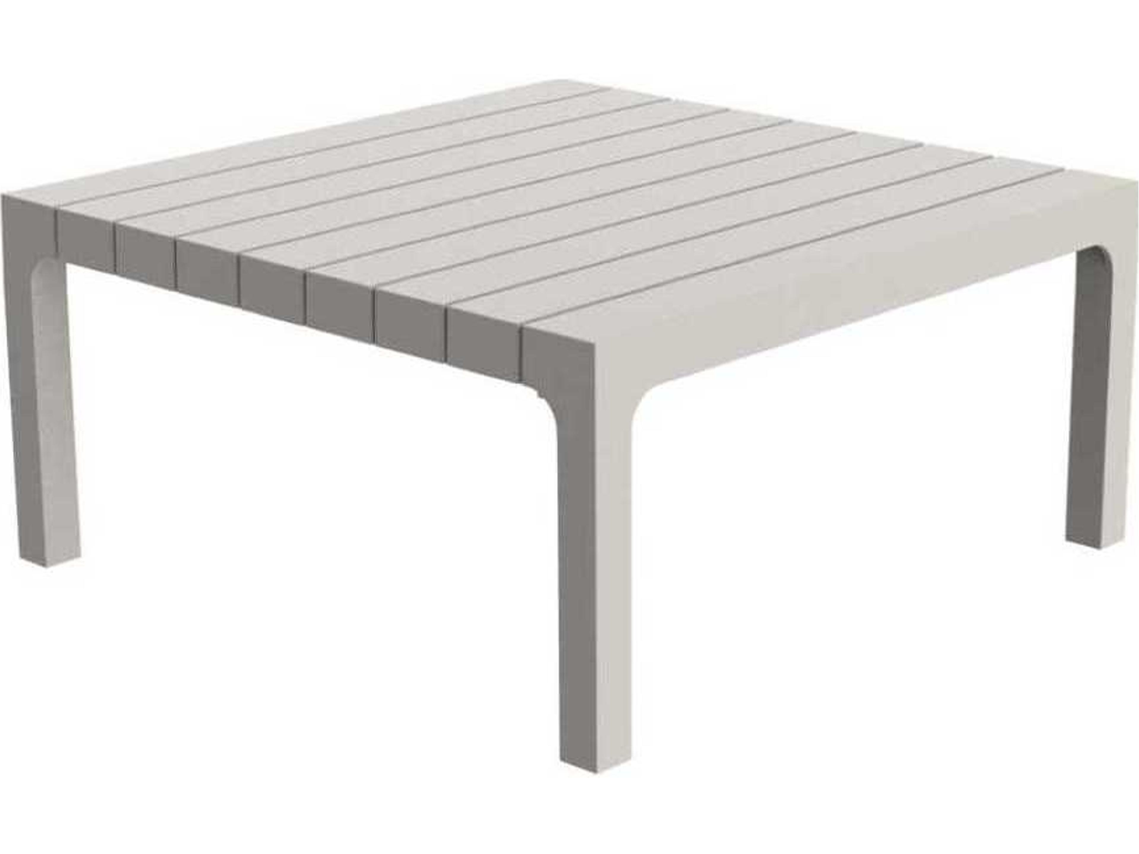 Spritz Sun Lounger Table Set of 4 23.25 x 23.25 Basic/Injection Ecru