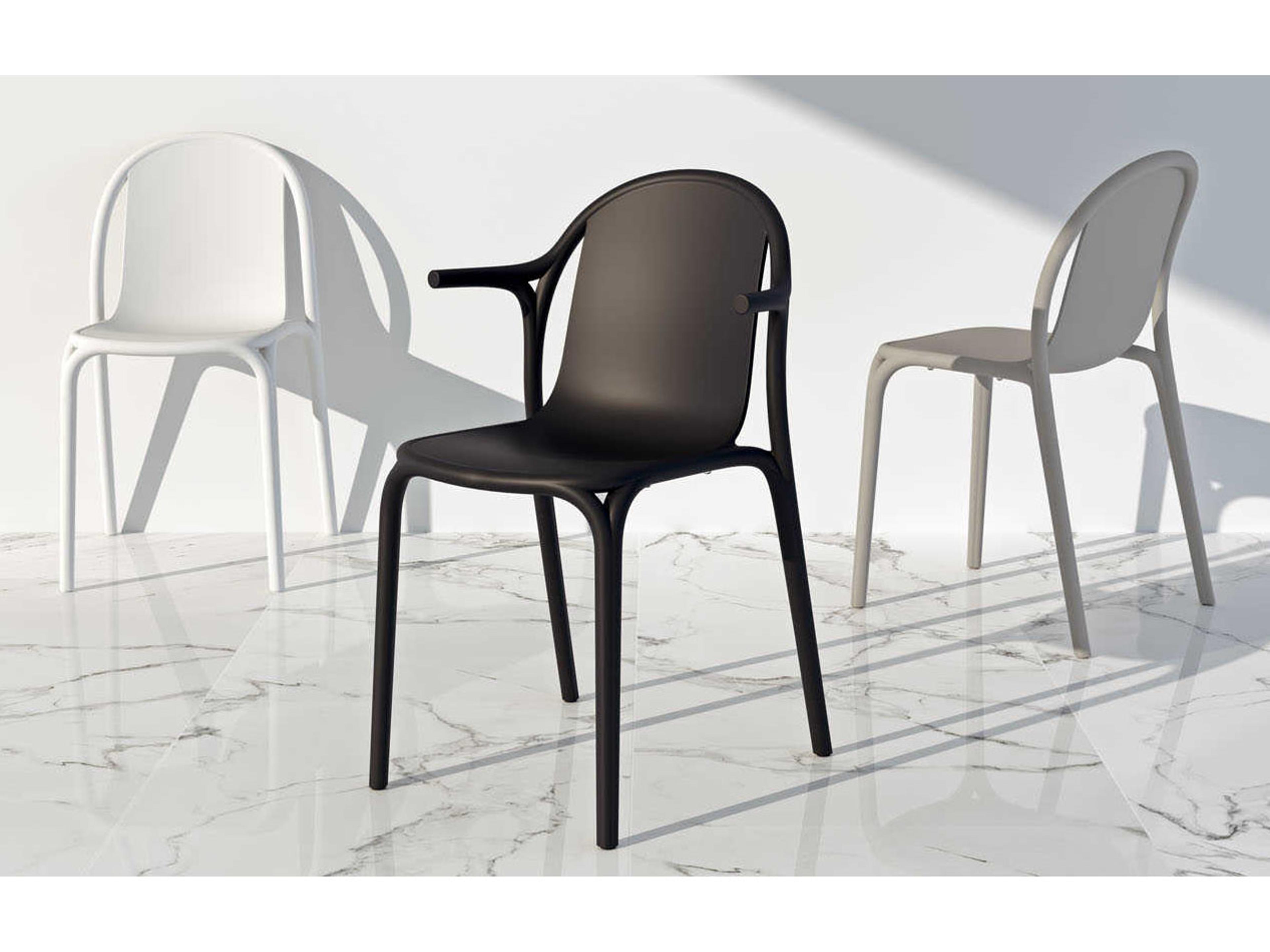 Vondom Brooklyn White Side Dining Chair Set of 4