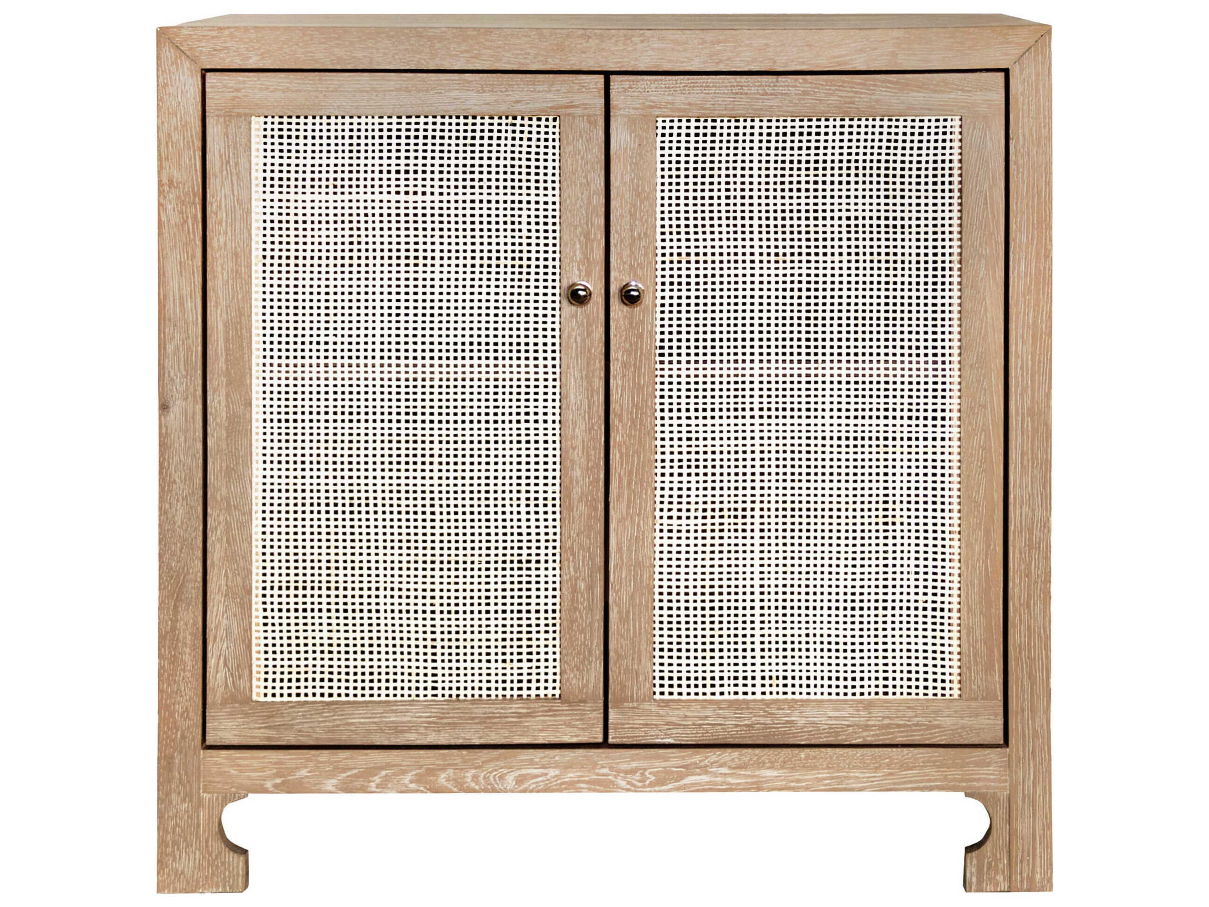 Cerused Oak Brown Wood Accent Chest