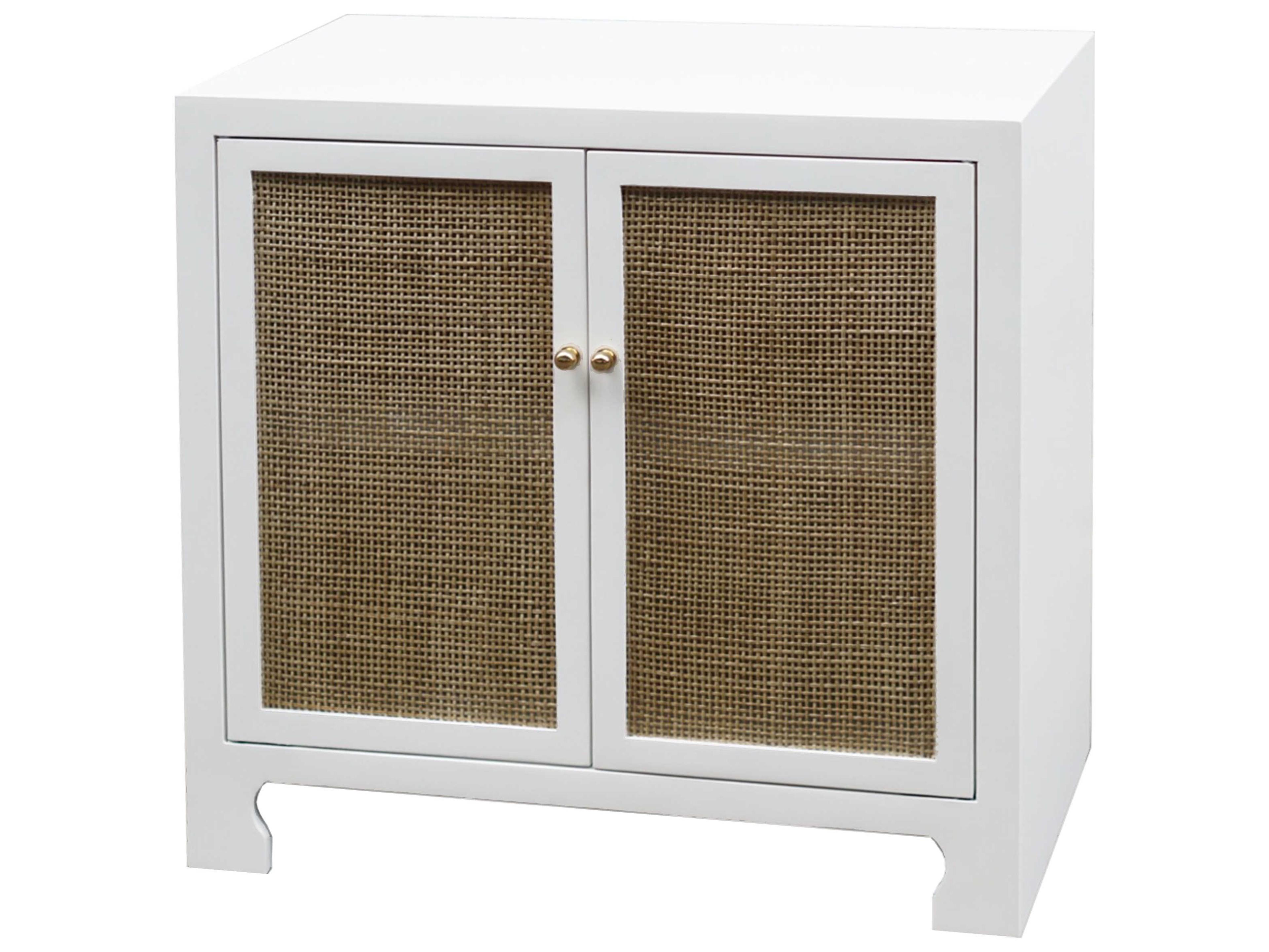 Worlds Away White Lacquer Accent Chest