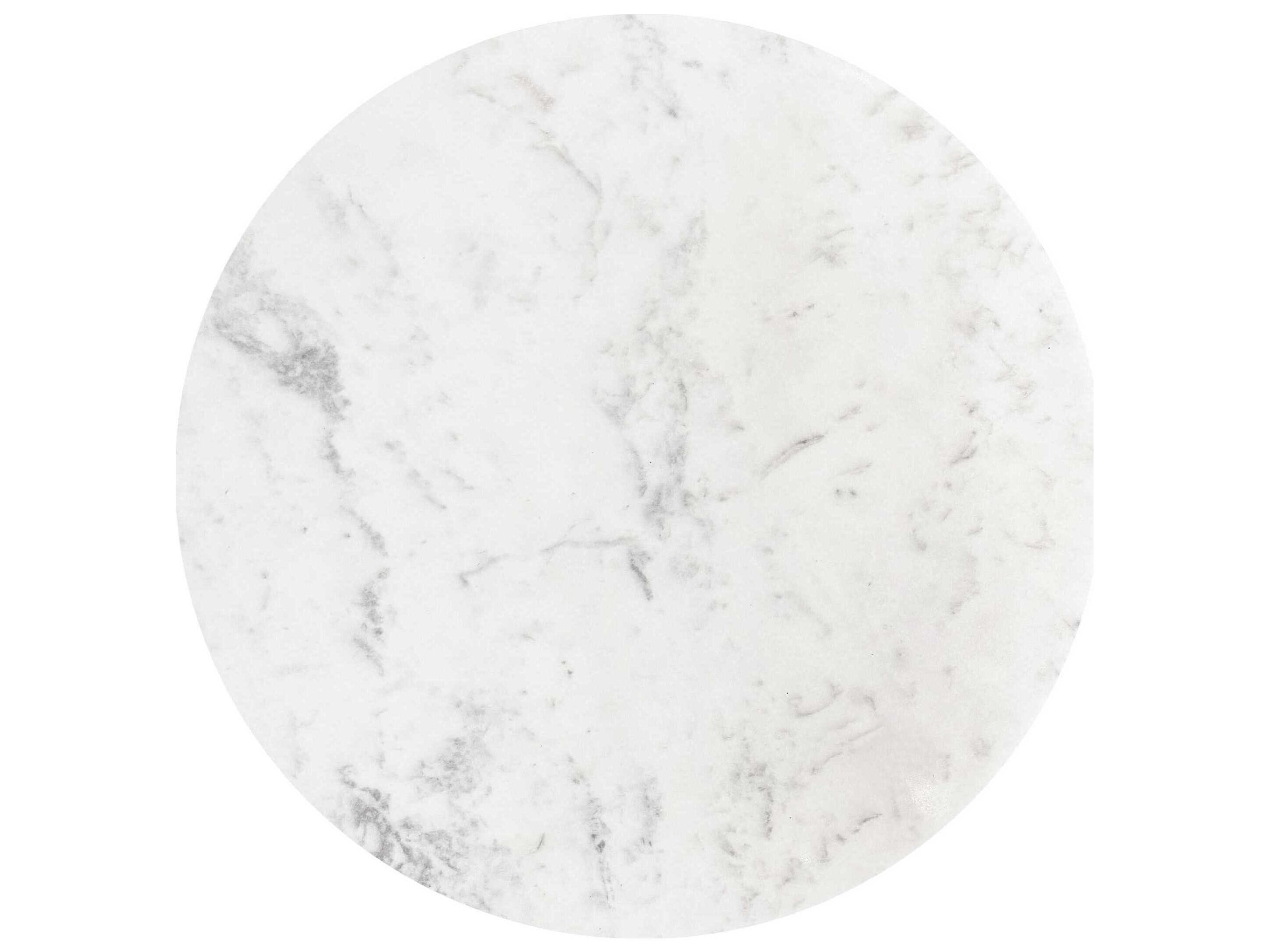 Worlds Away Round Marble End Table