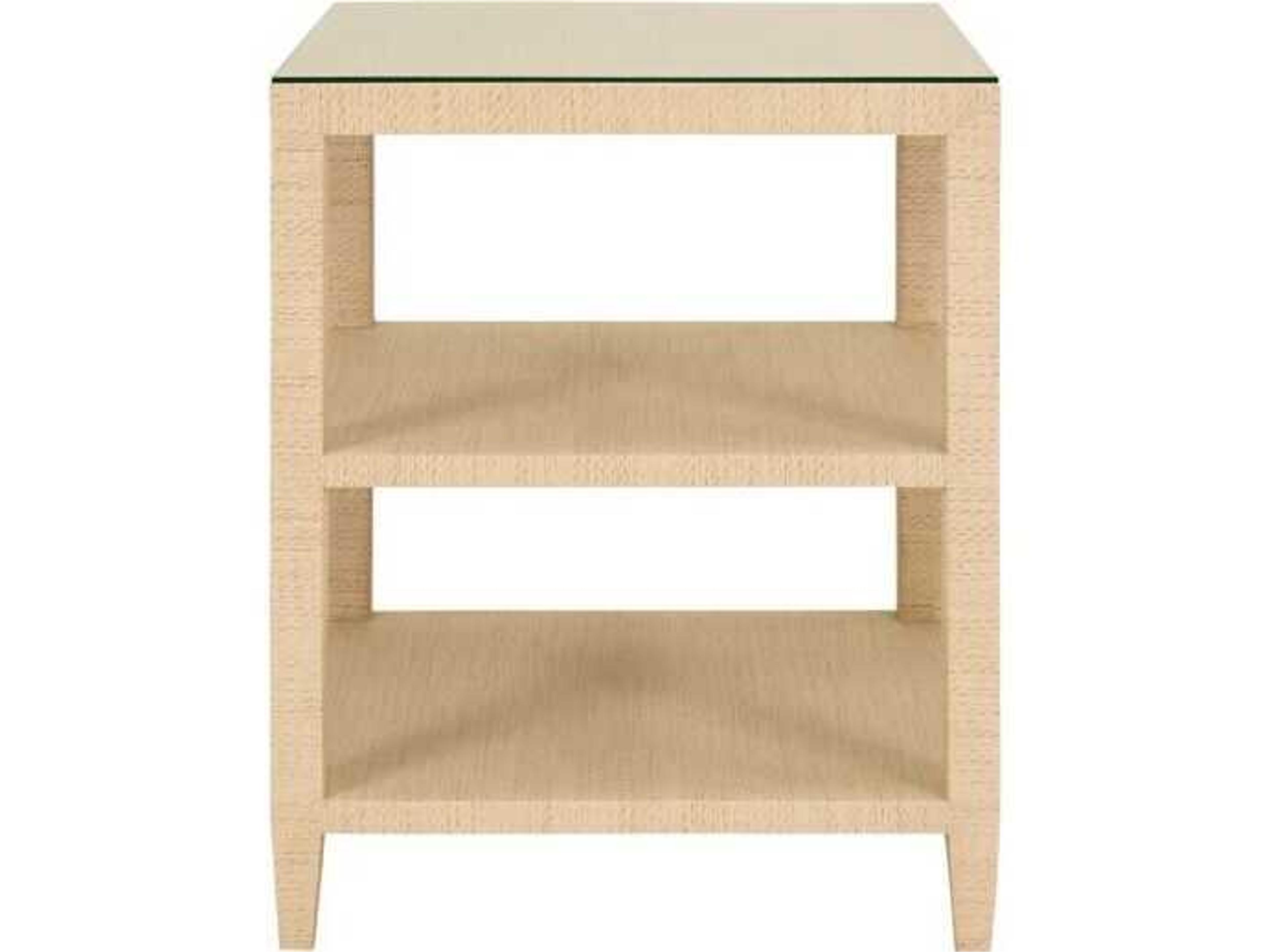 Worlds Away Amie Square Wood Brown End Table