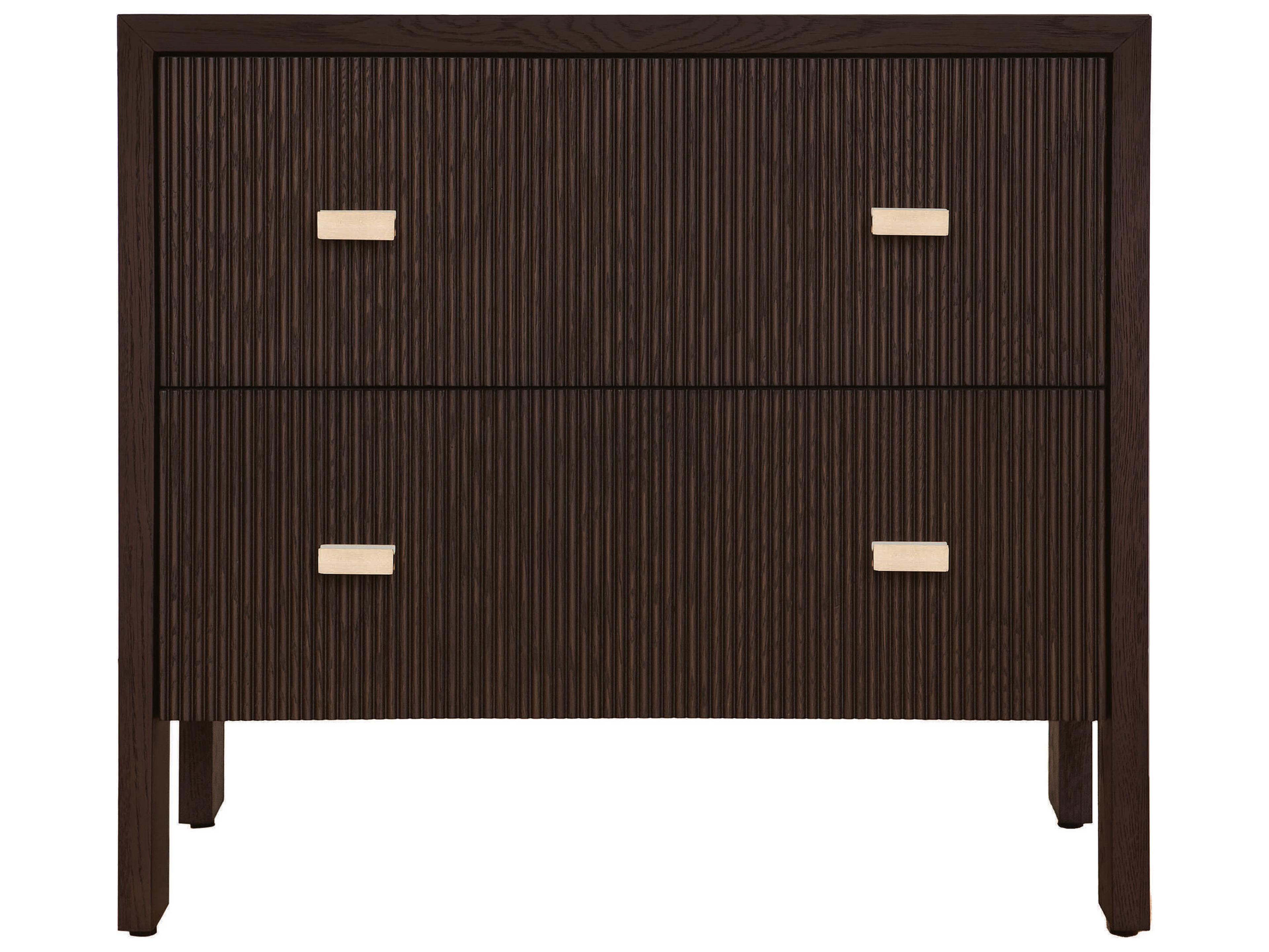 Worlds Away Rectangular Wood Dark Espresso Oak End Table