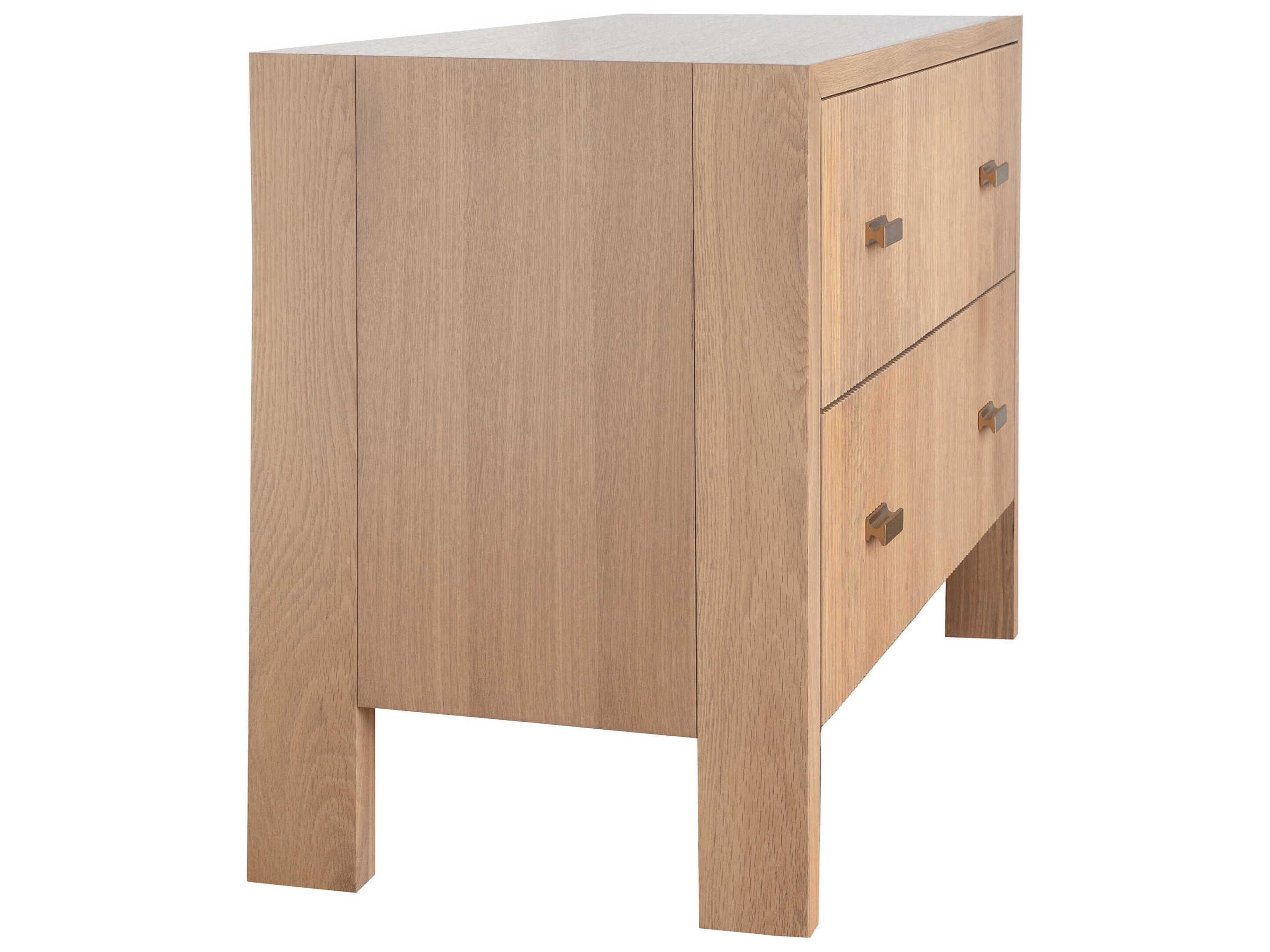 Worlds Away Rectangular Wood Natural Oak End Table