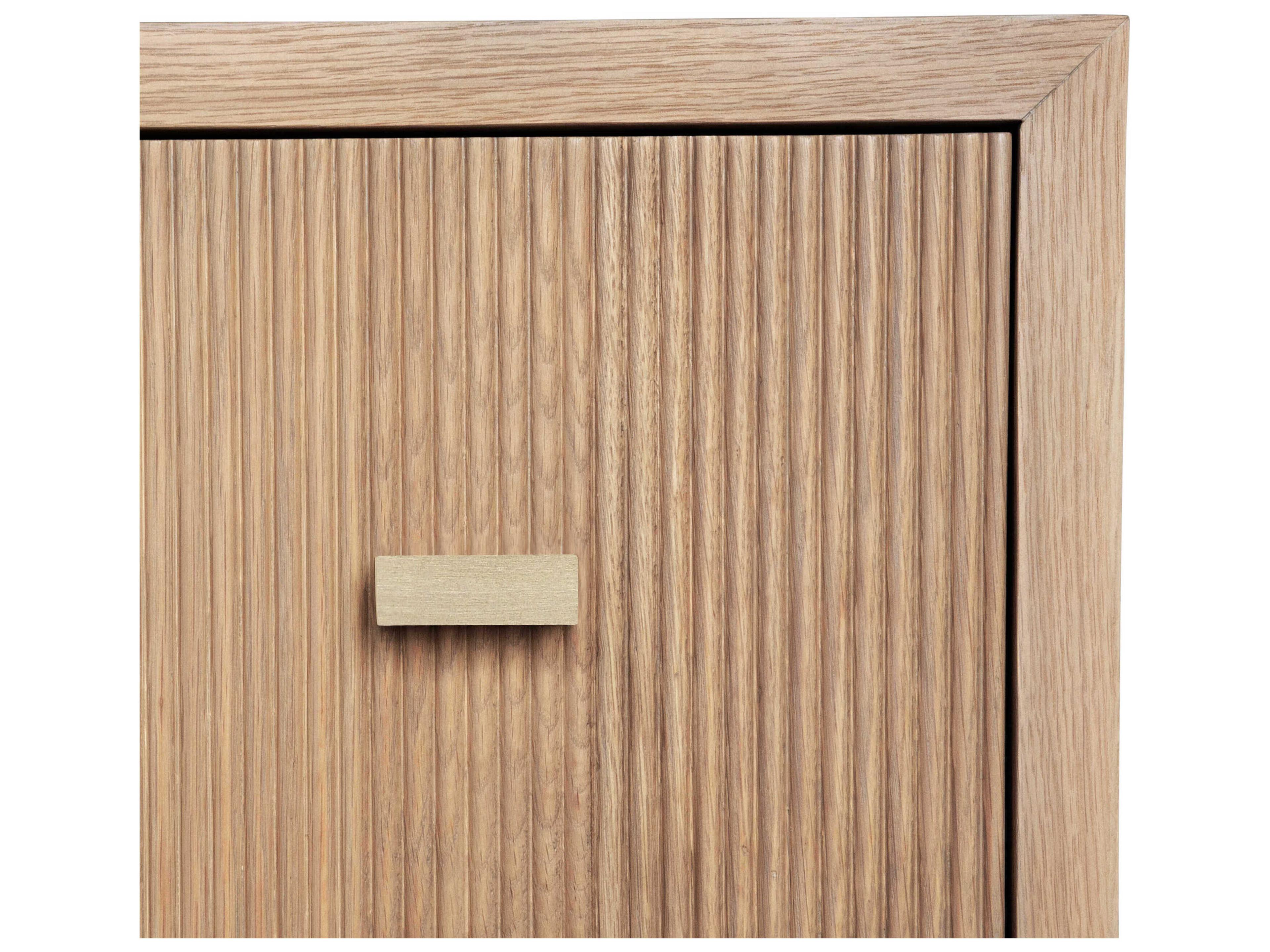 Worlds Away Rectangular Wood Natural Oak End Table