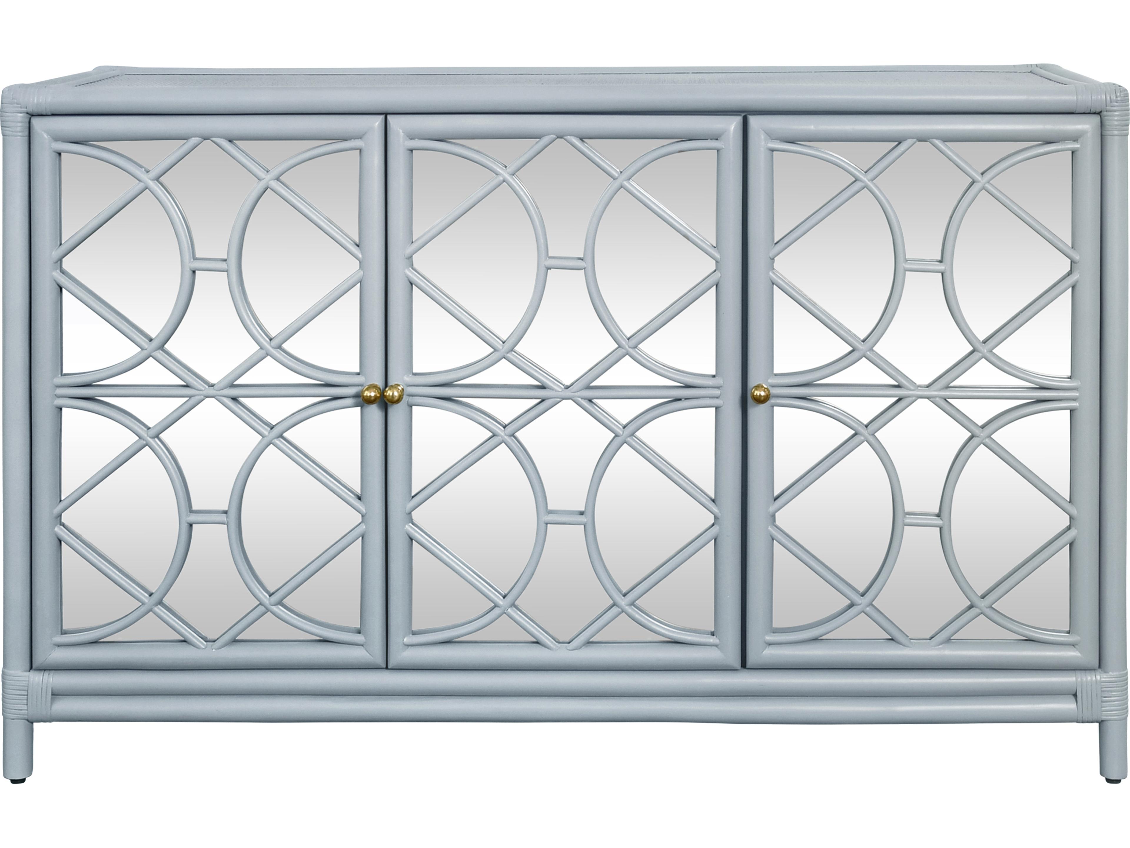 Worlds Away 51" Rattan Sideboard