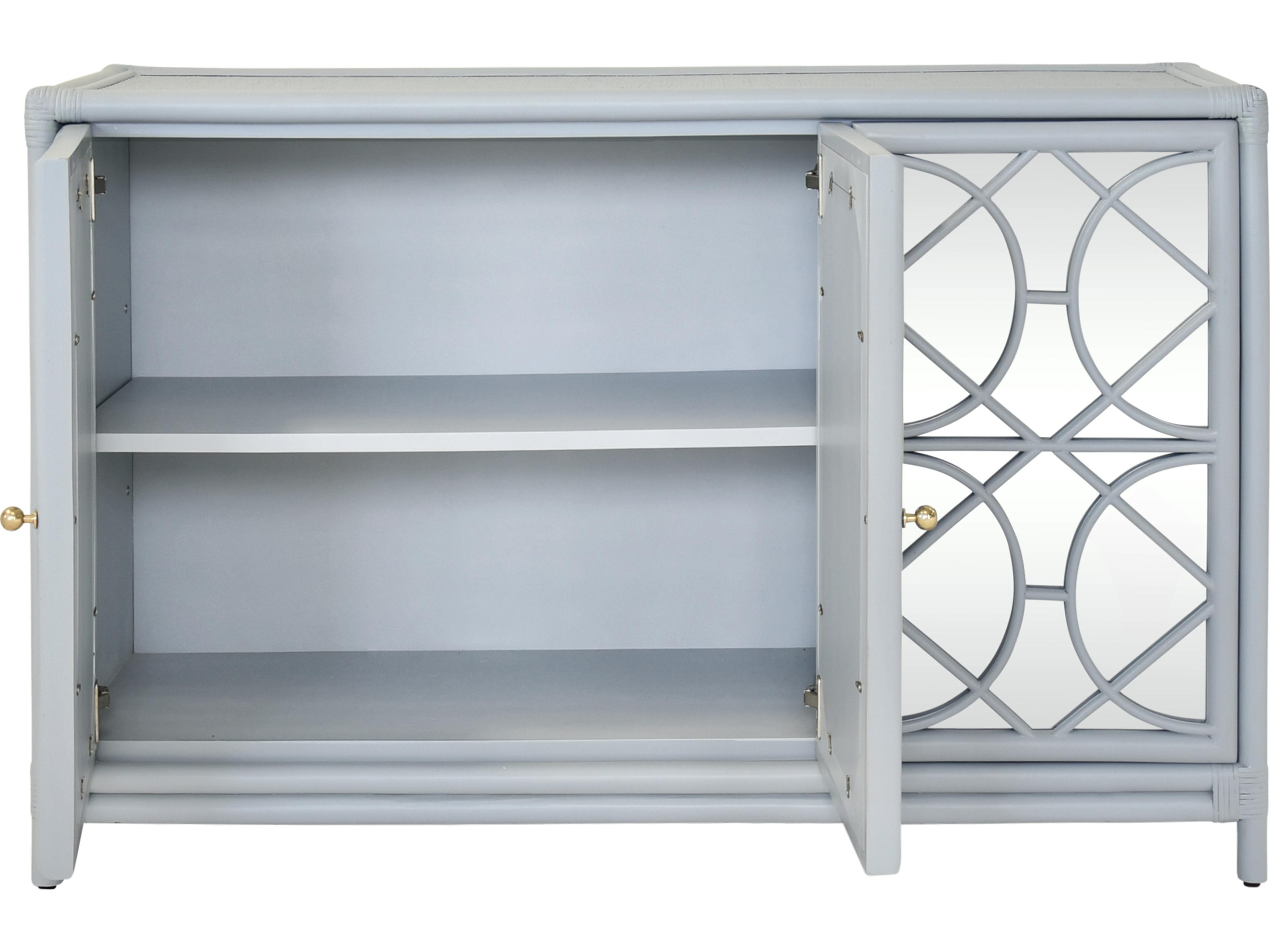 Worlds Away 51" Rattan Sideboard