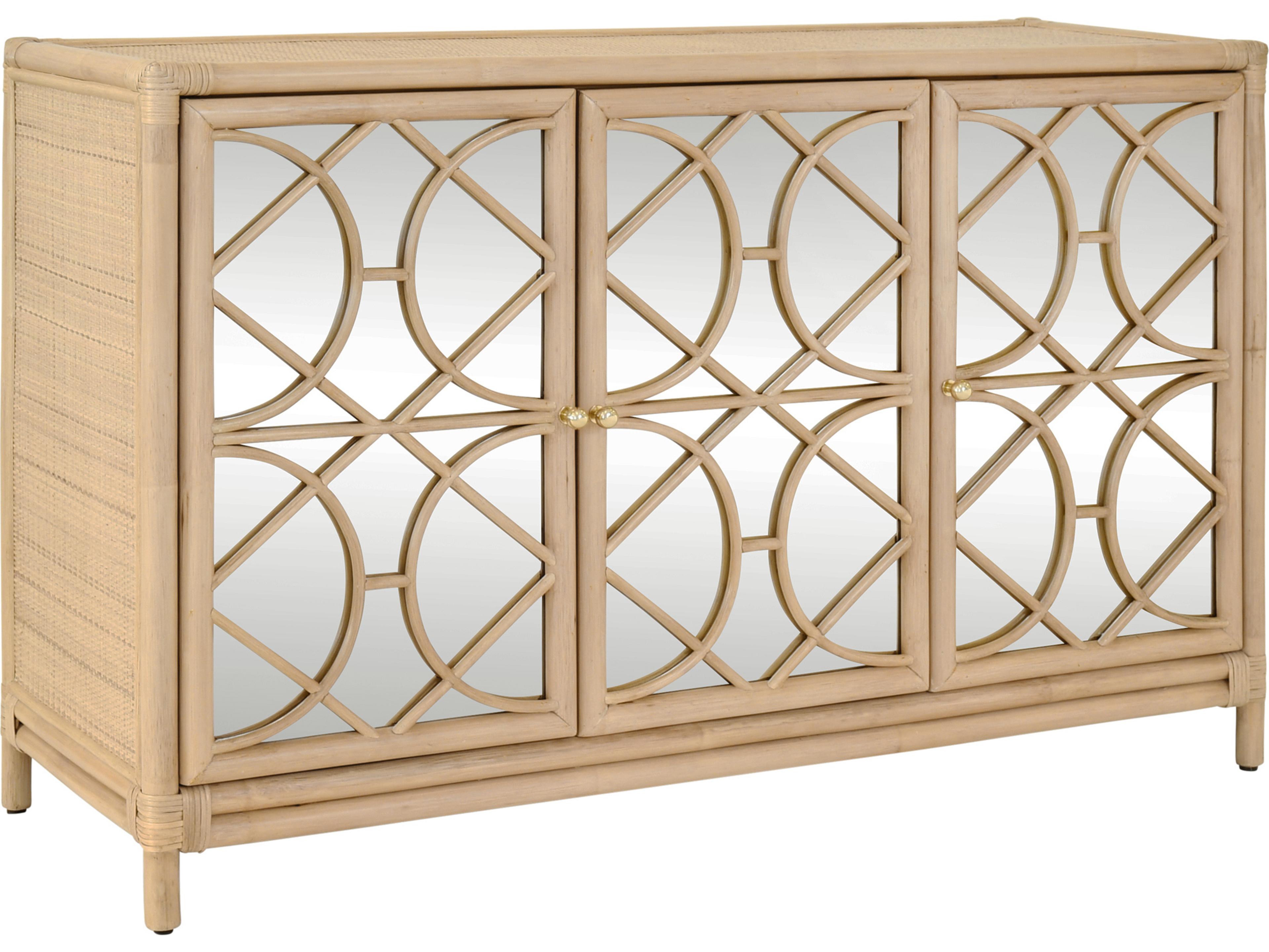 Worlds Away 51" Rattan Sideboard