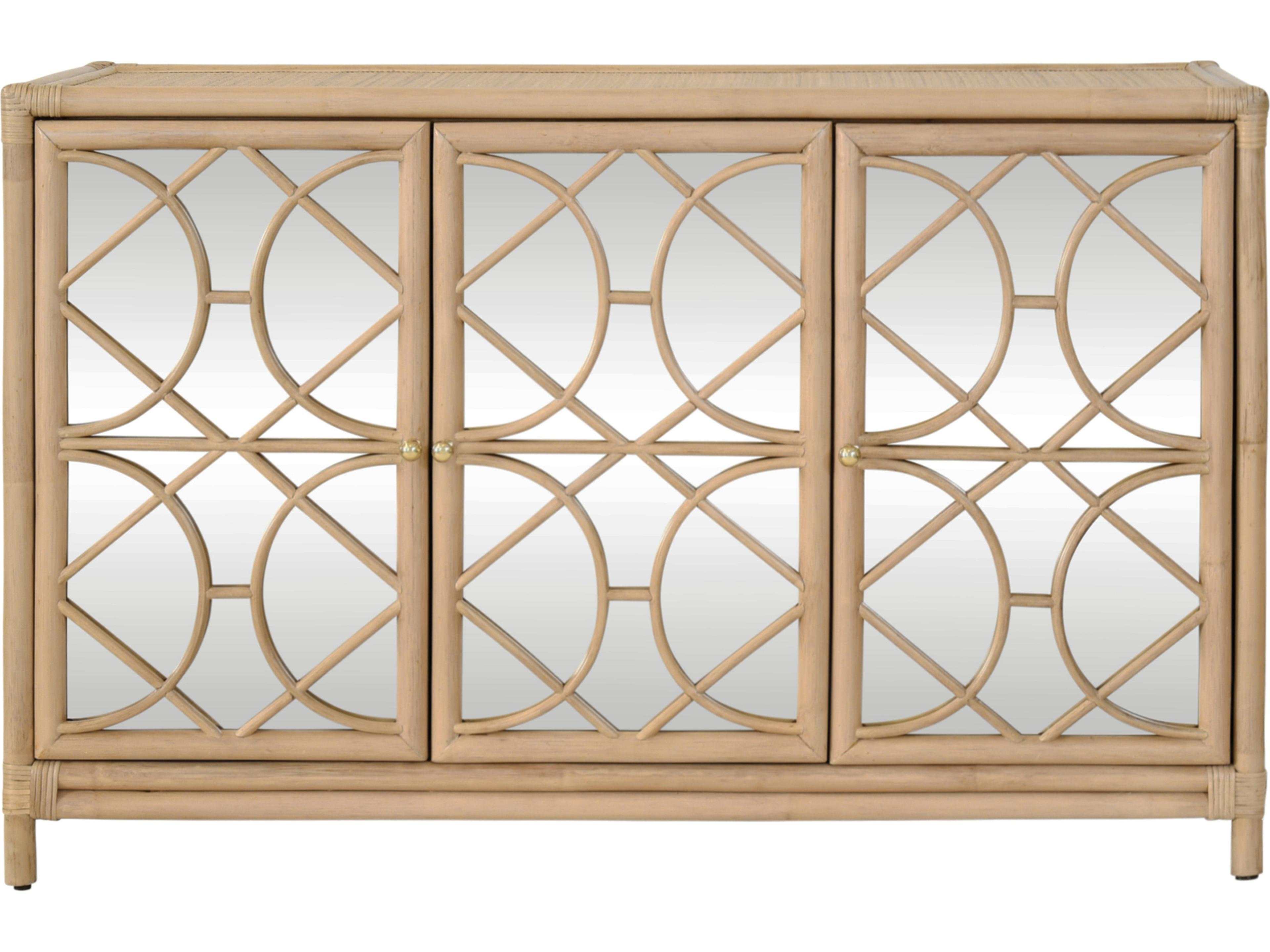 Worlds Away 51" Rattan Sideboard