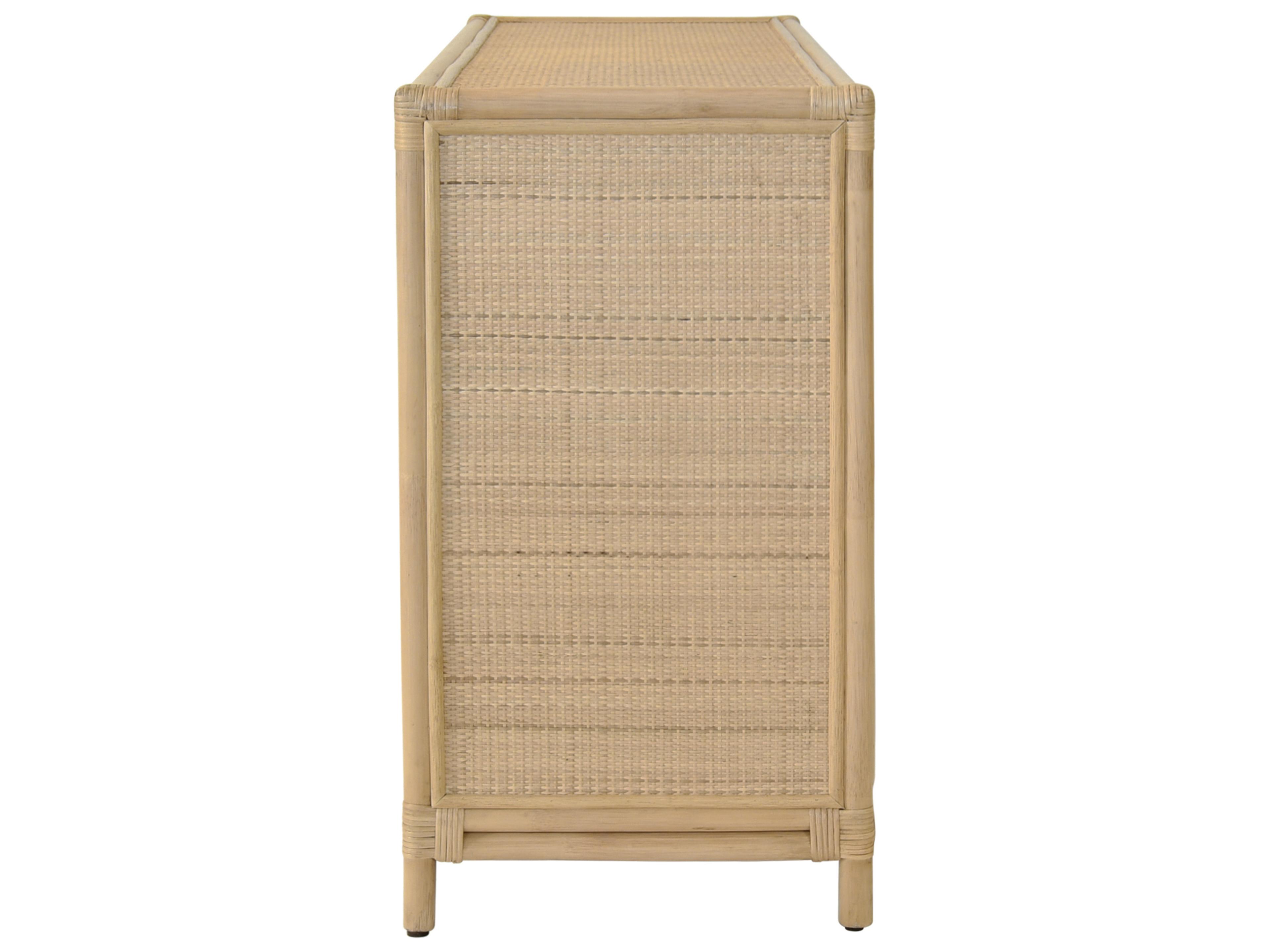 Worlds Away 51" Rattan Sideboard