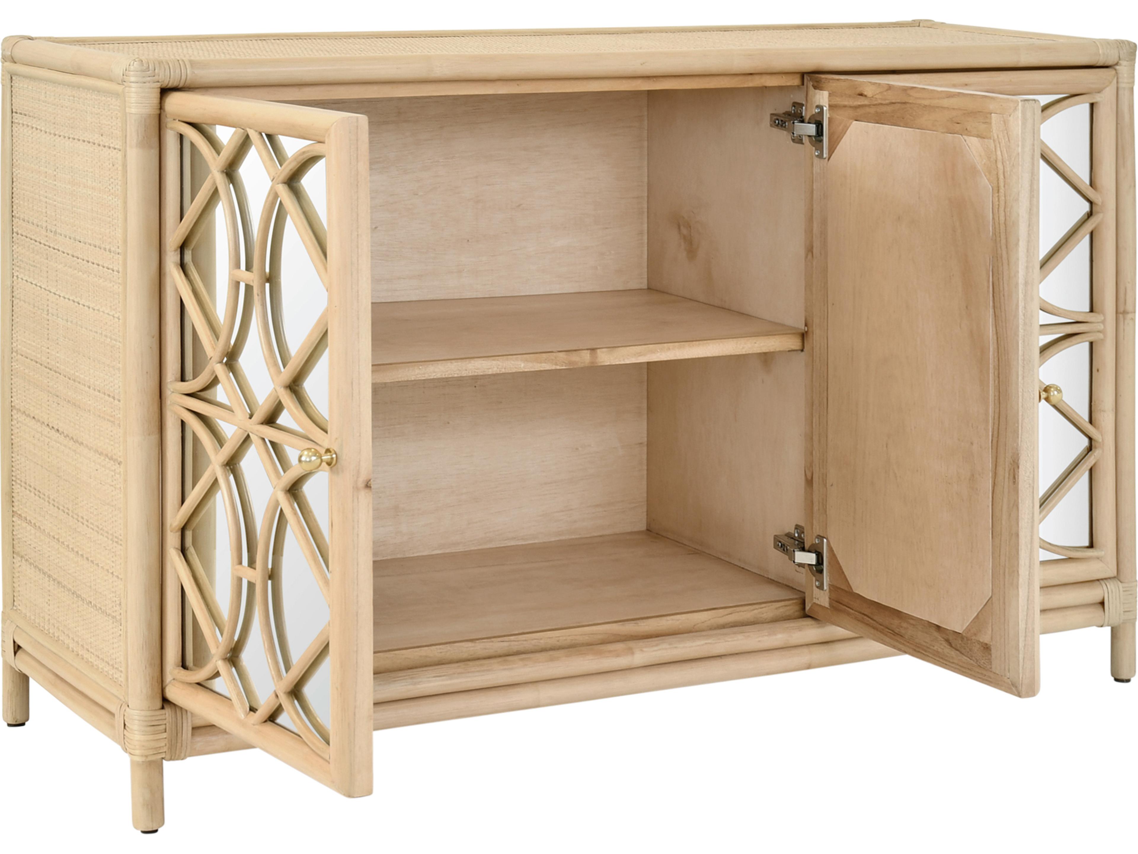 Worlds Away 51" Rattan Sideboard