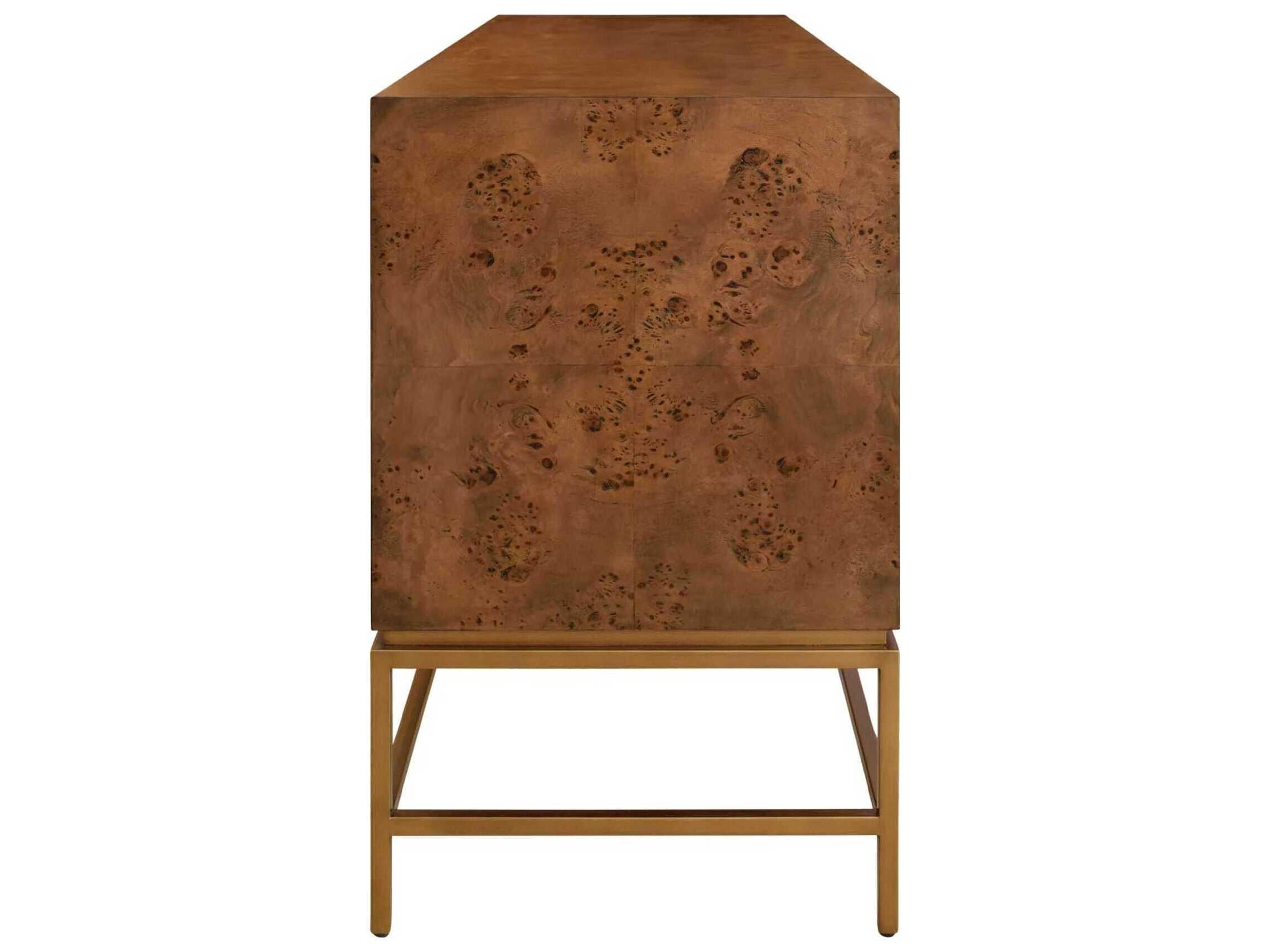 Worlds Away 60" Burlwood Sideboard