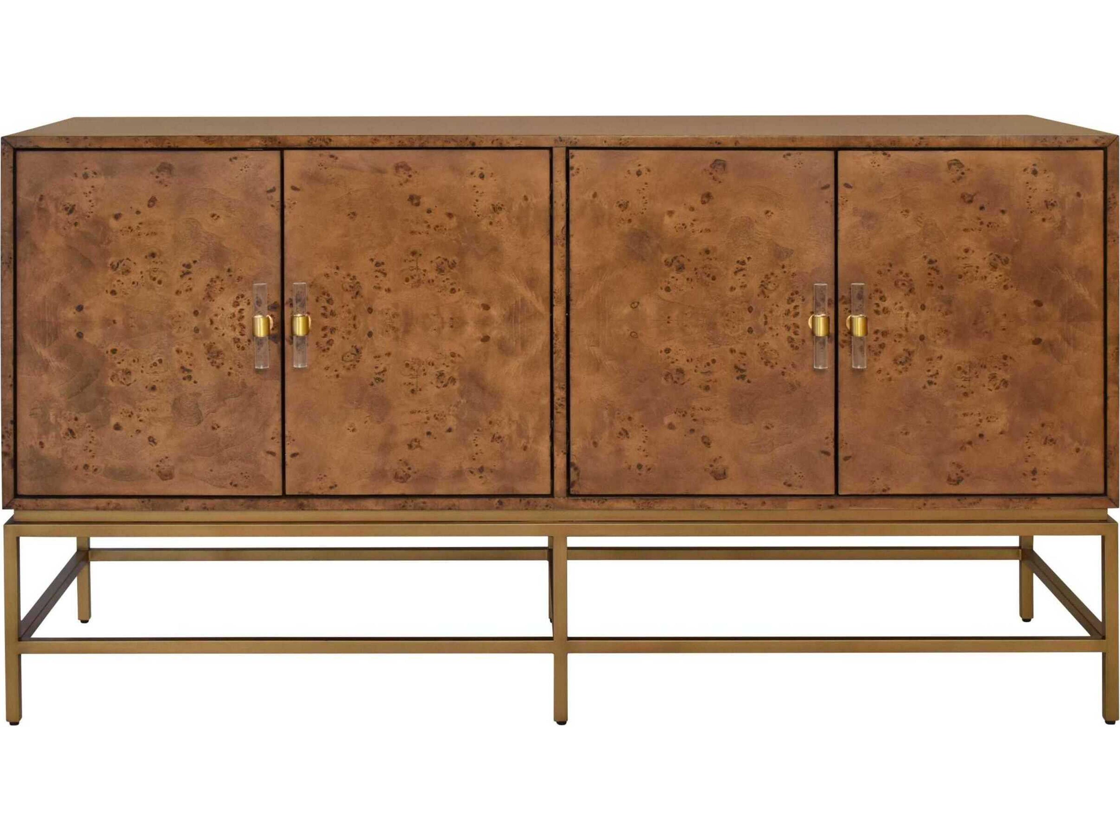 Worlds Away 60" Burlwood Sideboard