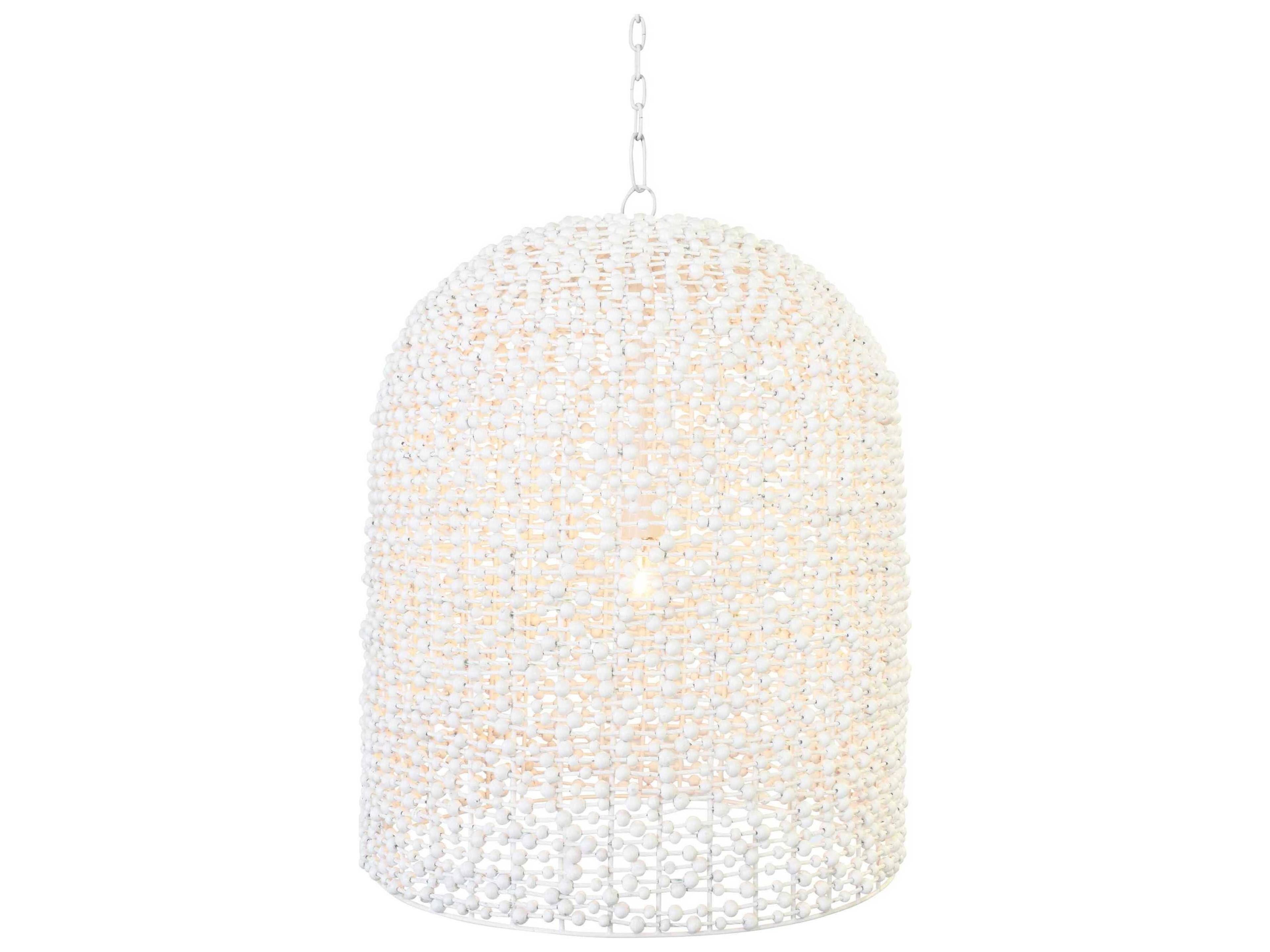 Worlds Away White Dome Pendant