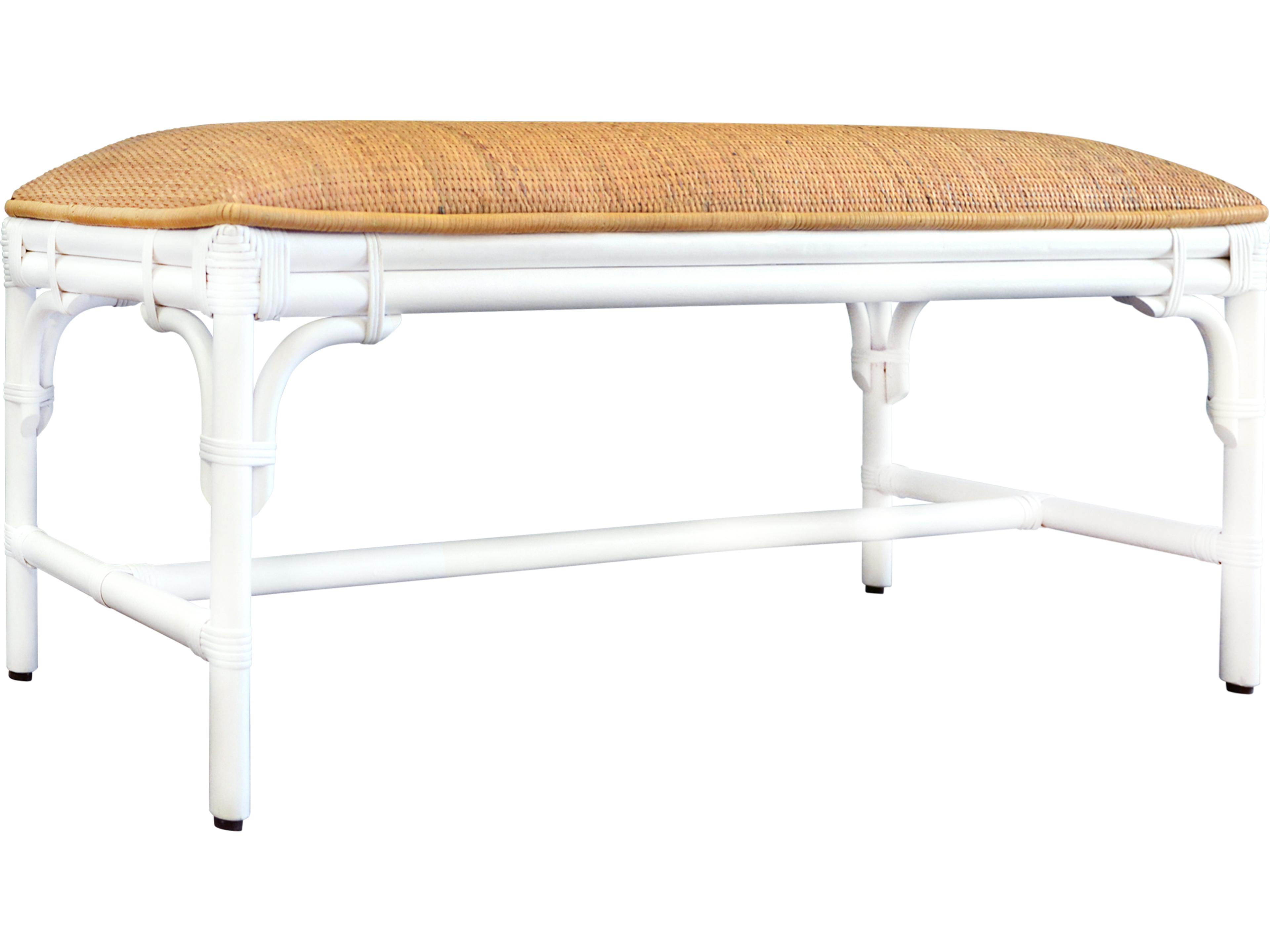 White Upholstered Accent Bench