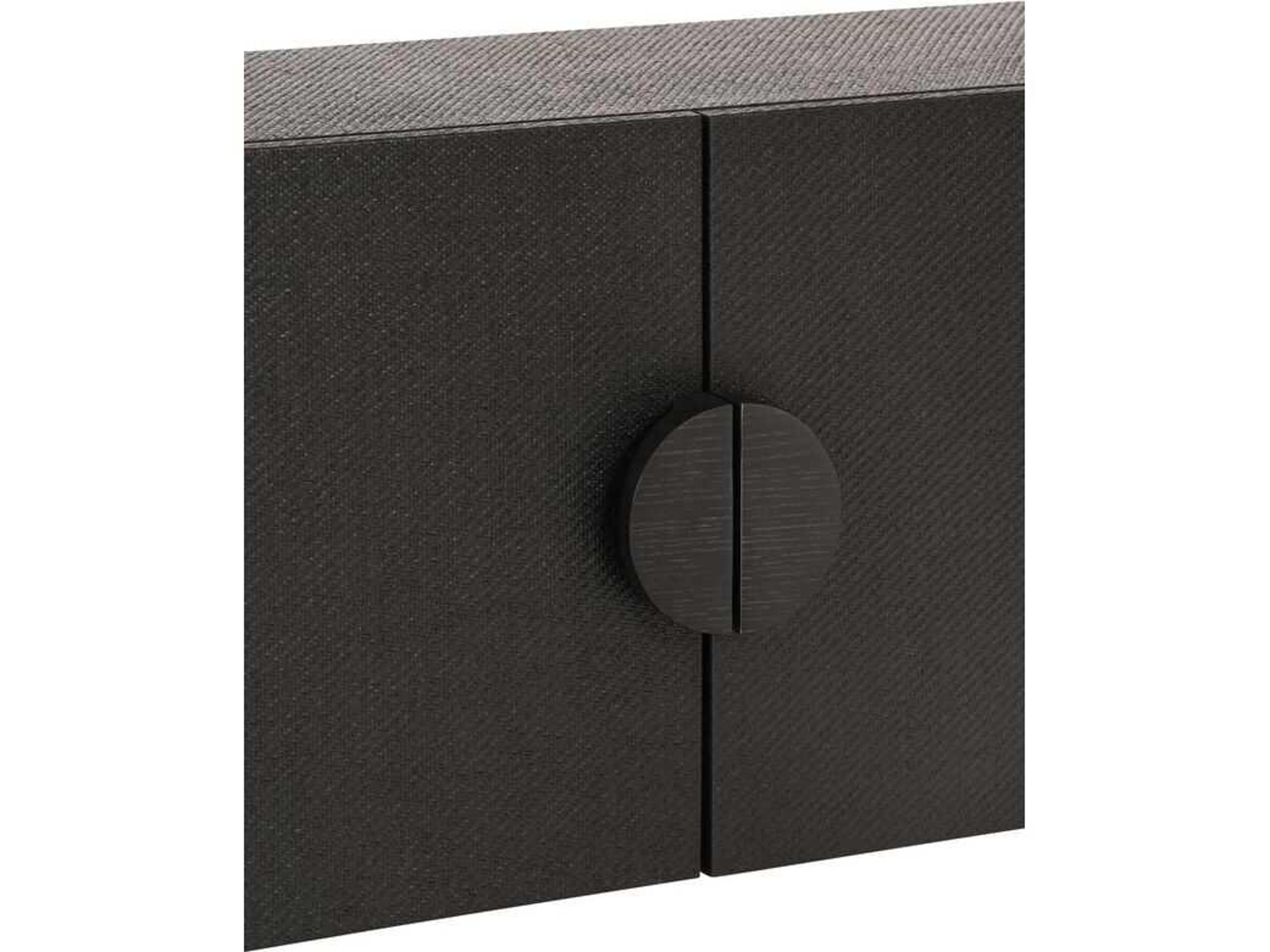 Worlds Away Aspen Rectangular Wood Black Console Table