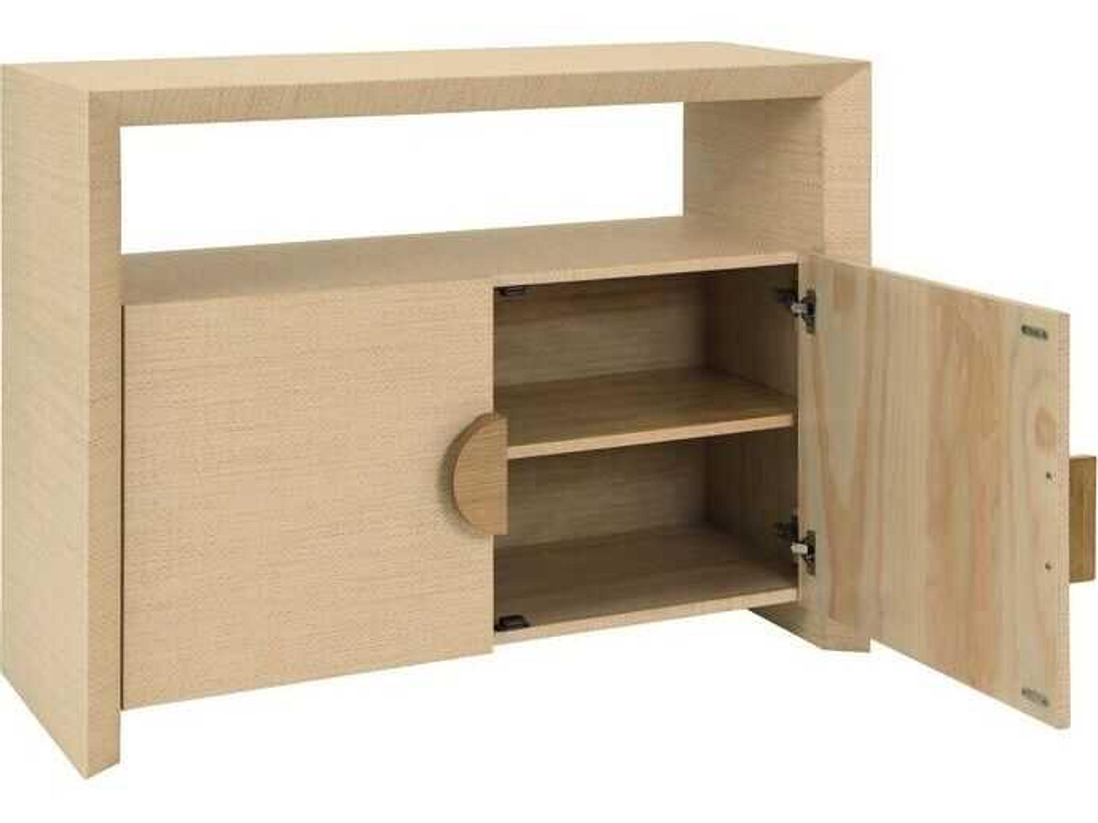 Worlds Away Aspen Rectangular Wood Brown Console Table