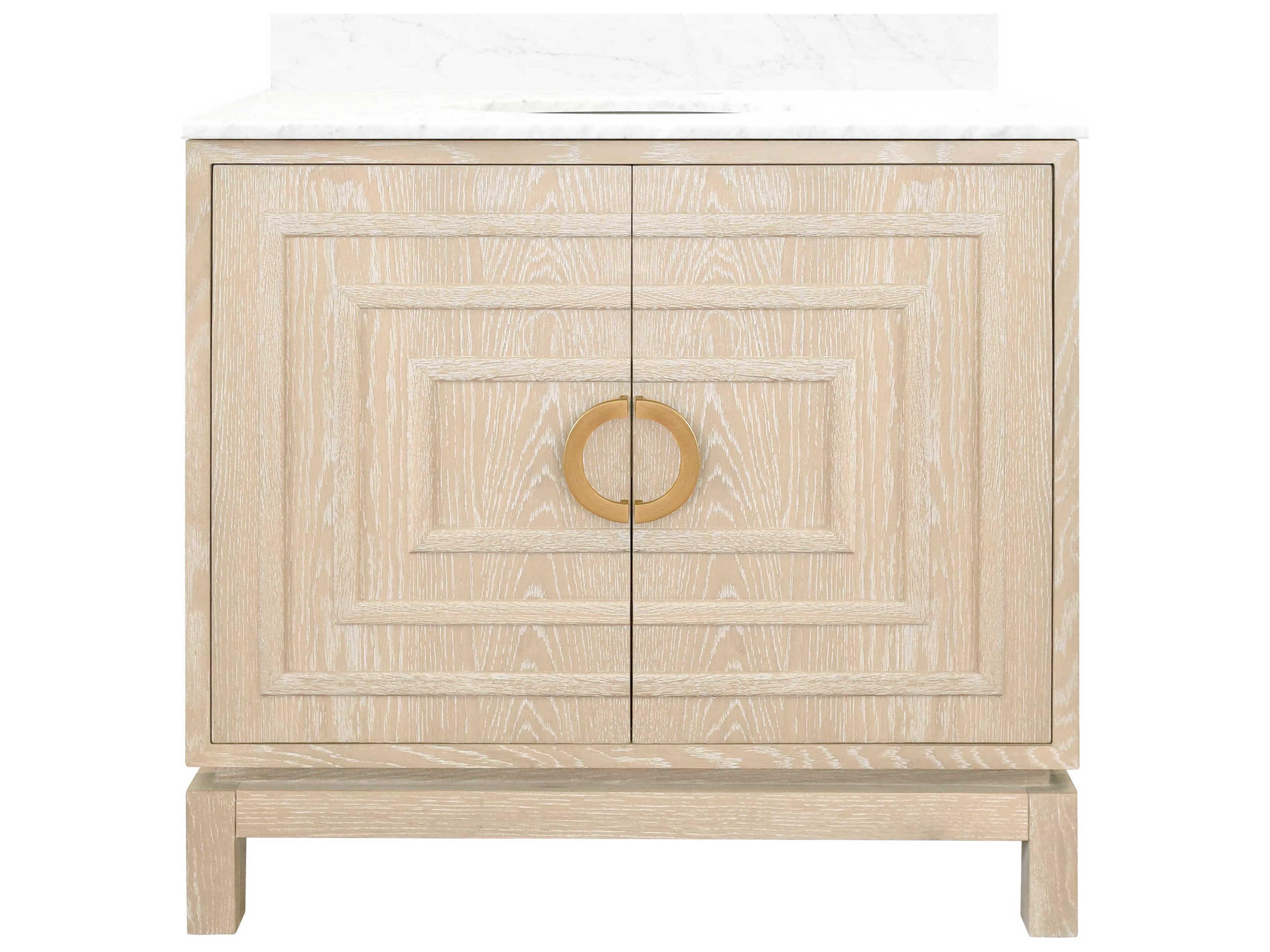 Antique Brass / Cerused Oak 36" Vanity