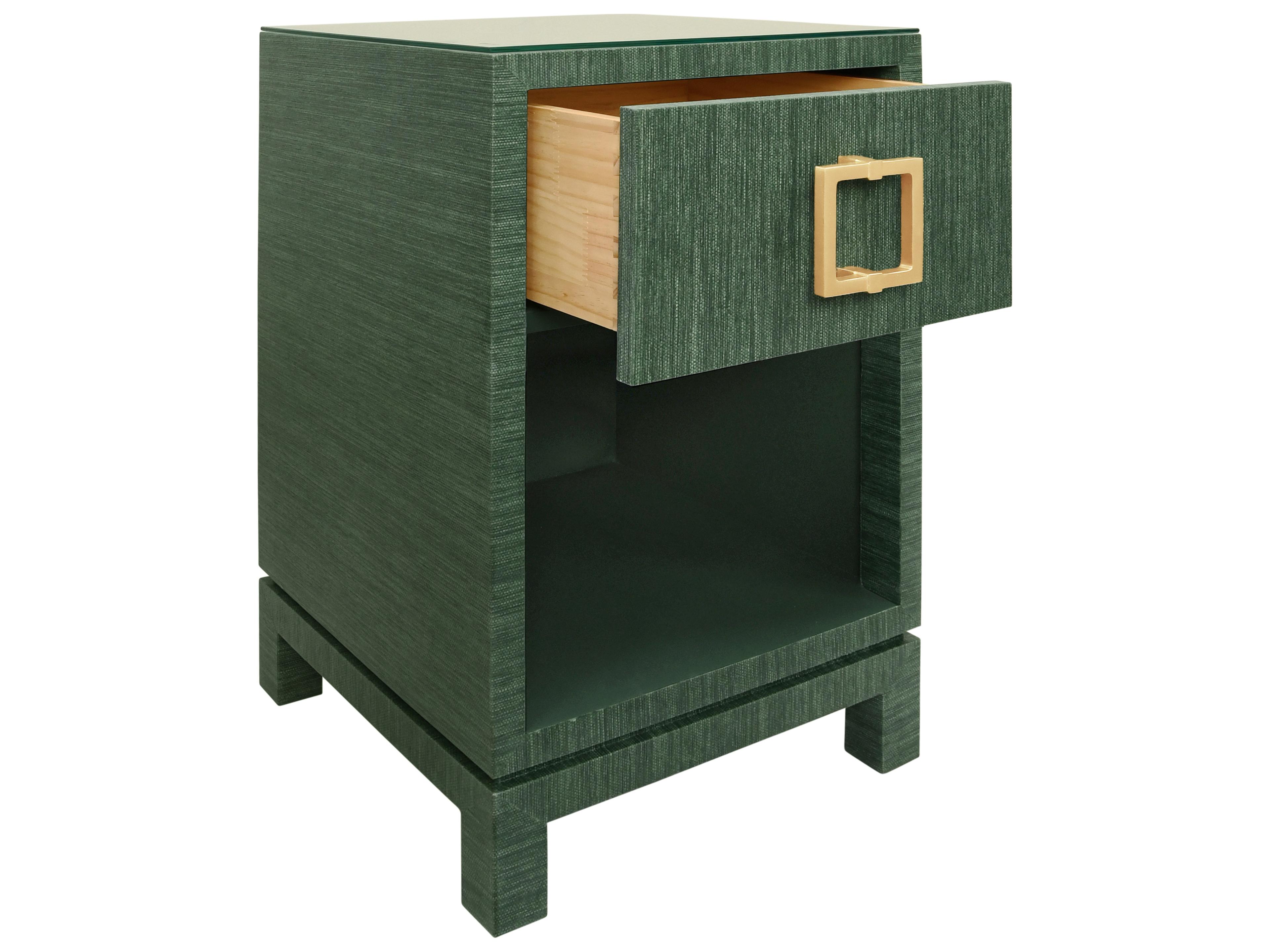 Worlds Away Square Glass End Table