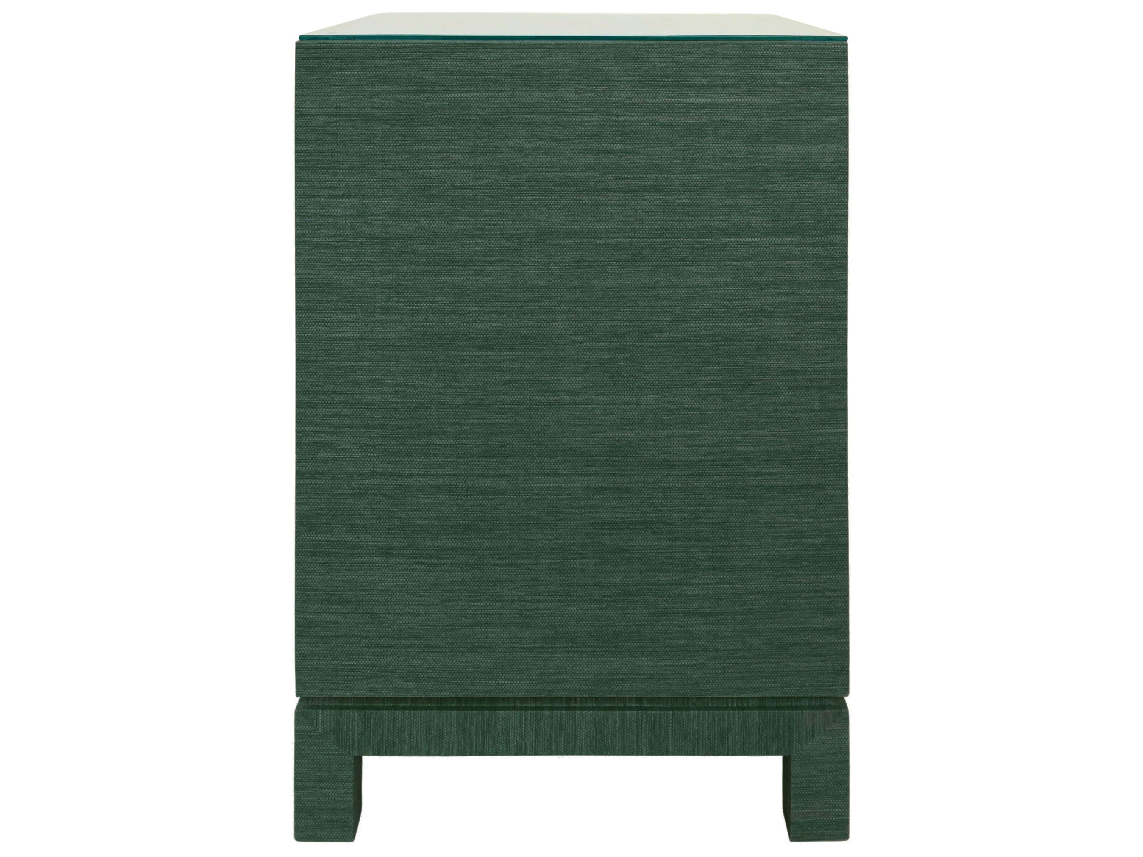 Worlds Away Square Glass End Table