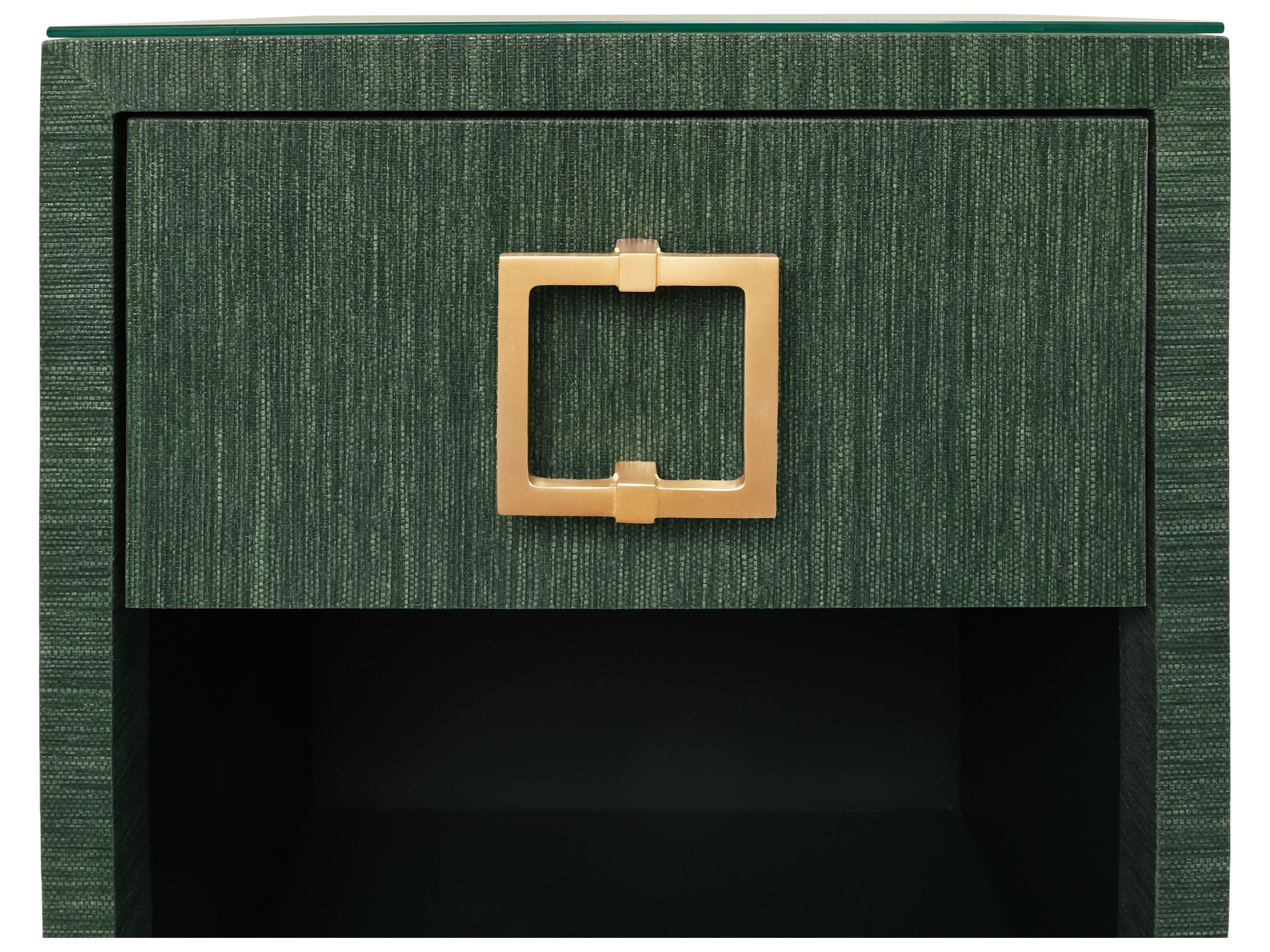 Worlds Away Square Glass End Table