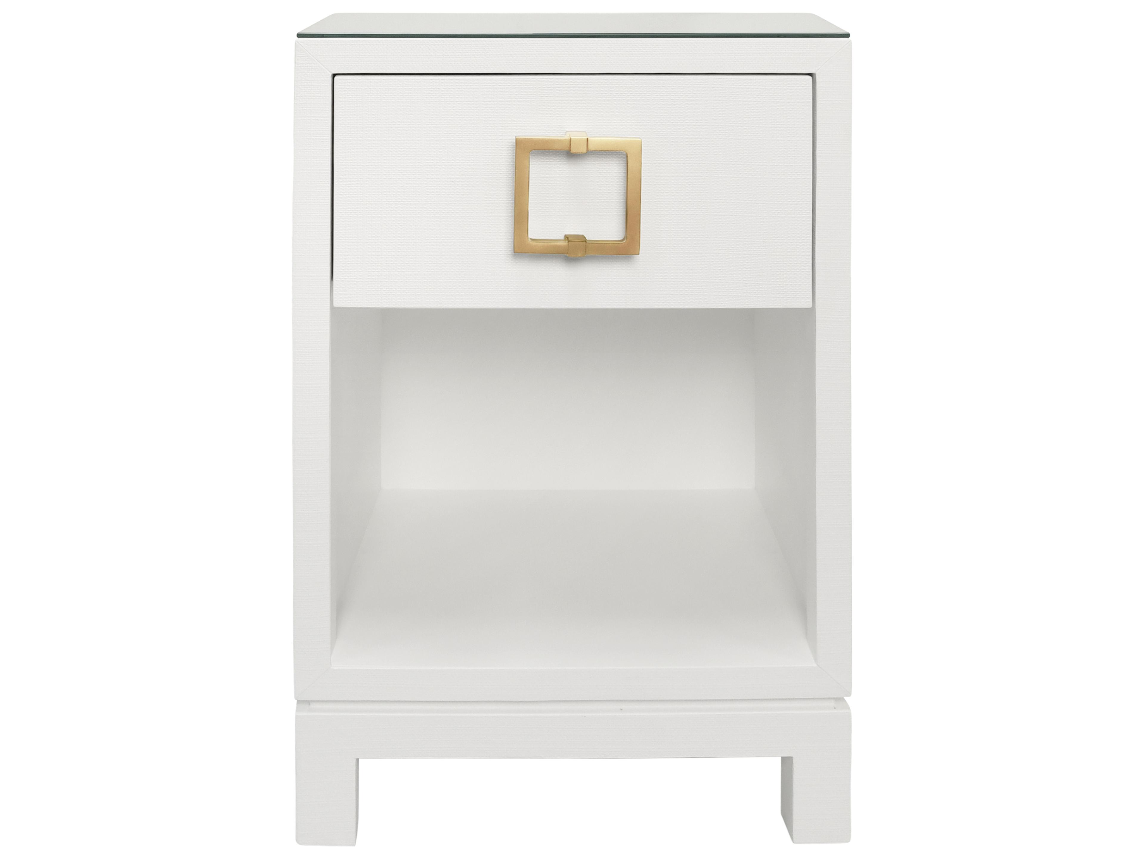 Worlds Away Square Glass End Table