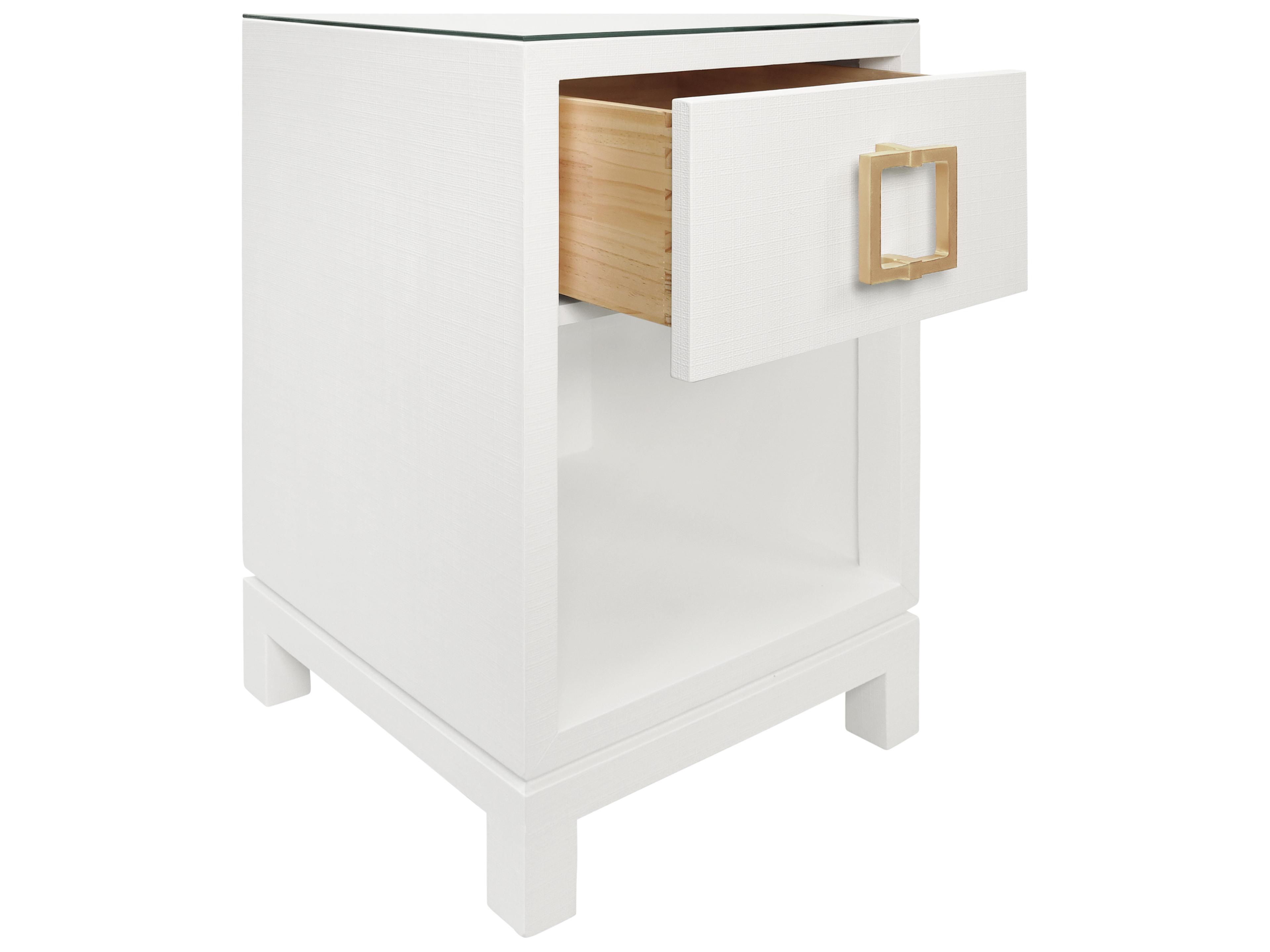 Worlds Away Square Glass End Table