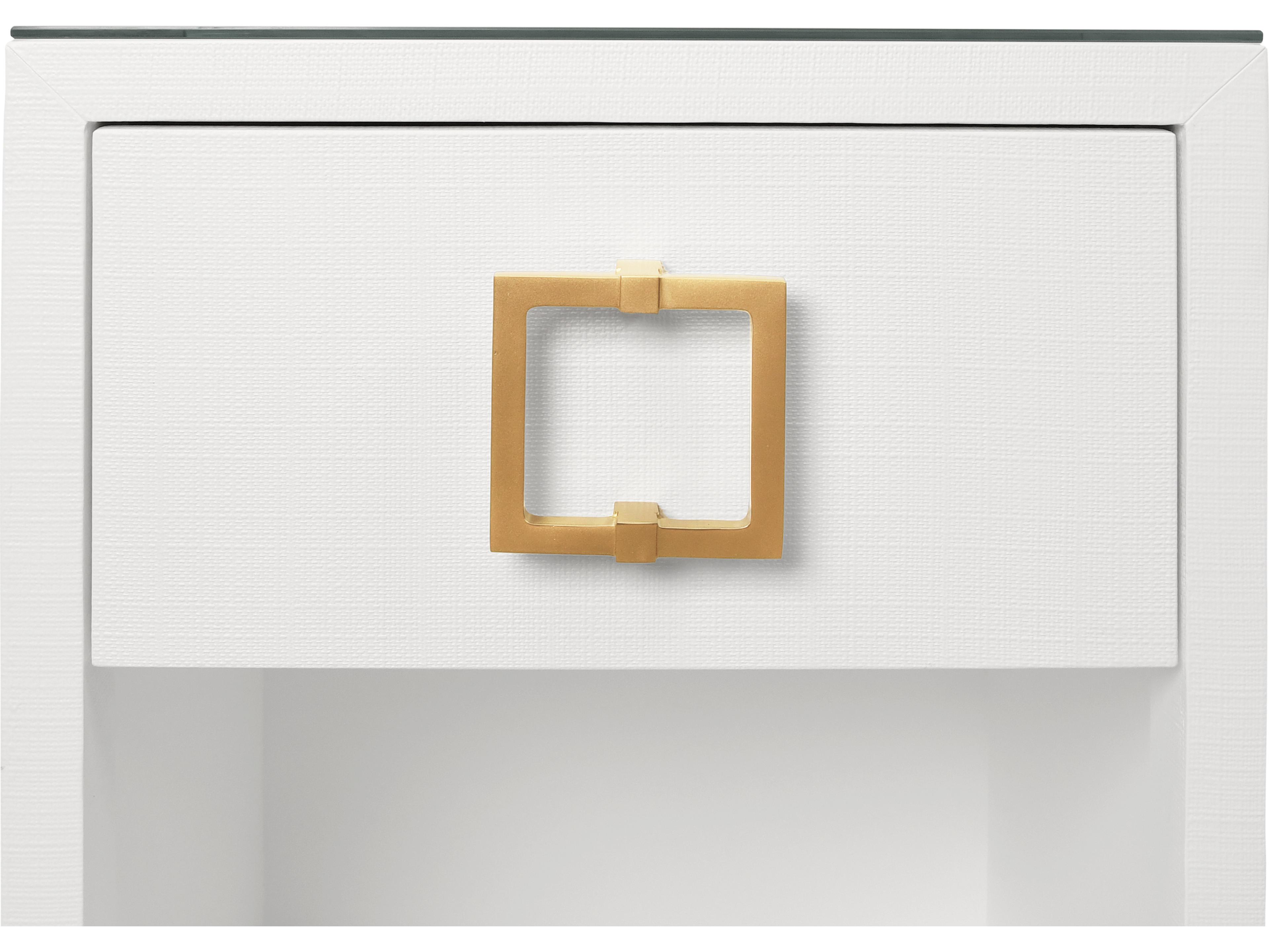 Worlds Away Square Glass End Table