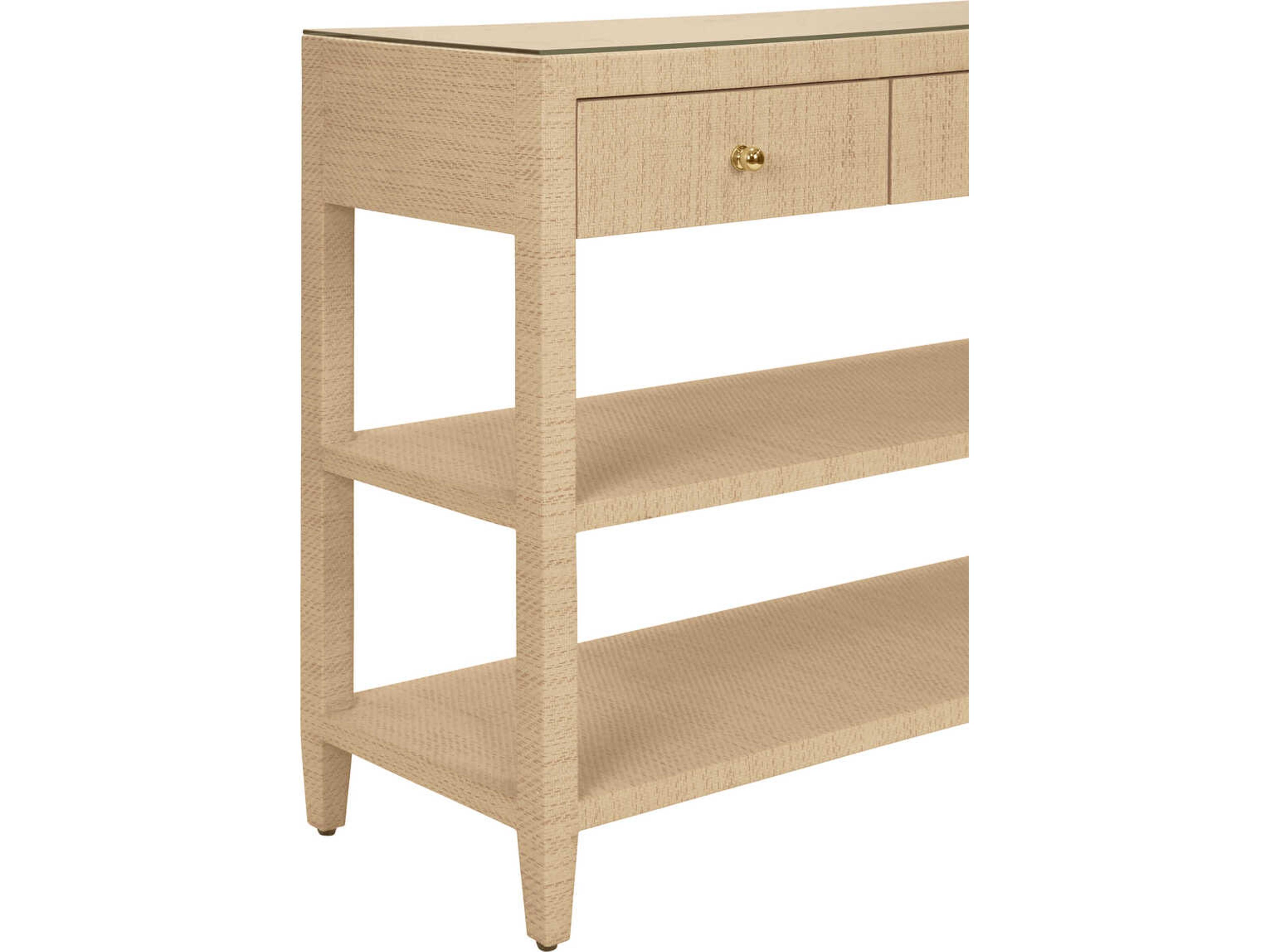 Worlds Away Briar Rectangular Wood Brown Console Table