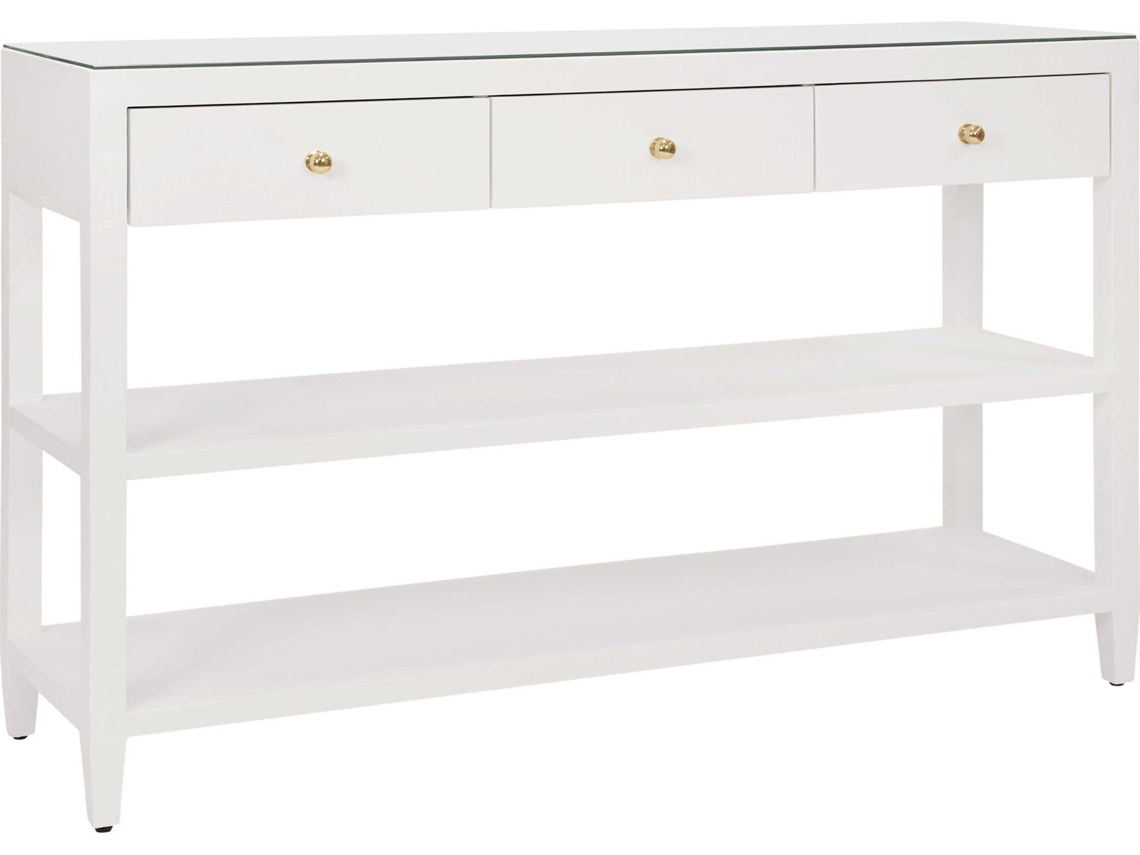 Briar Rectangular Wood White Console Table
