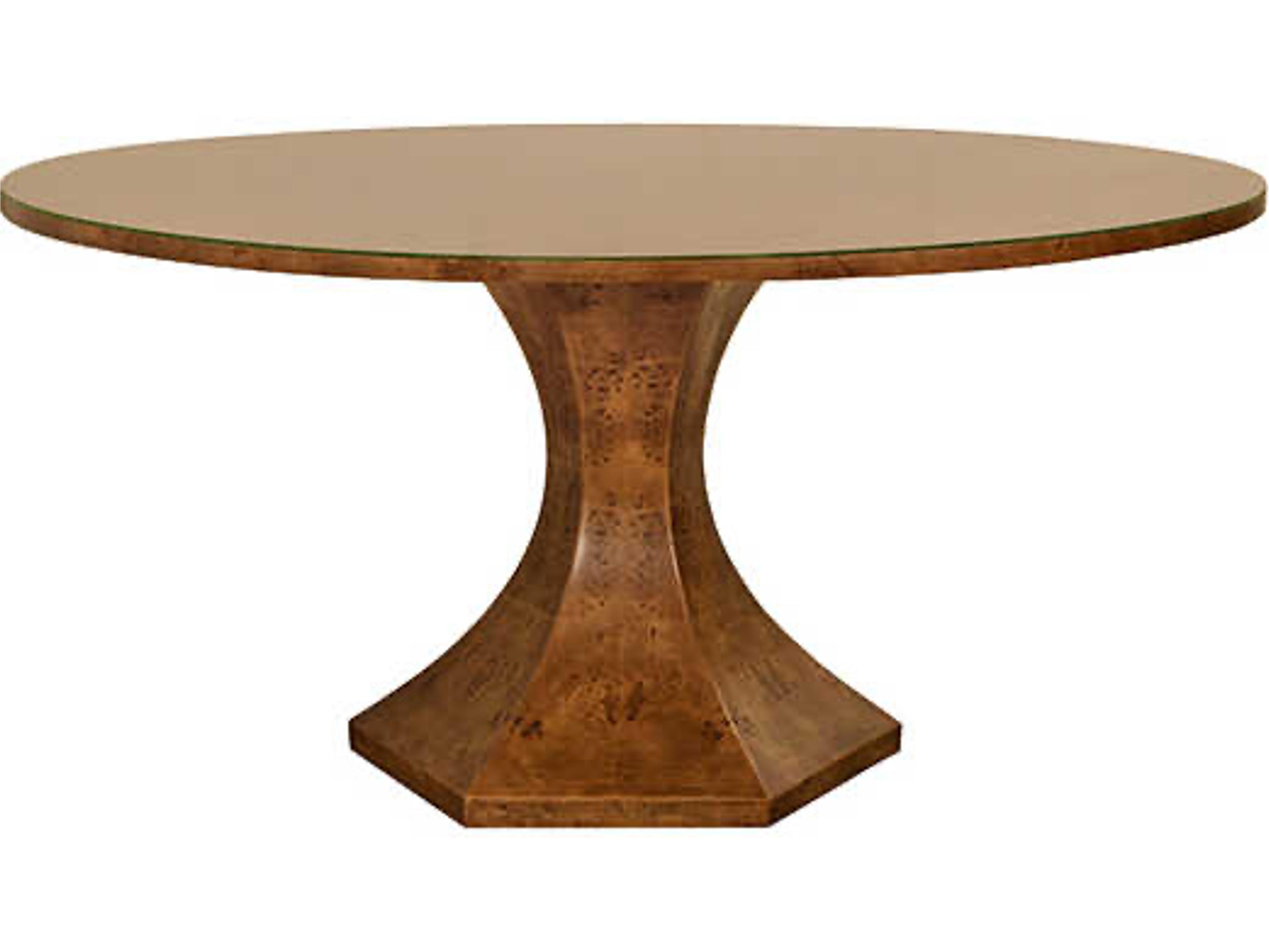 Bryce Round Wood Brown Dining Table