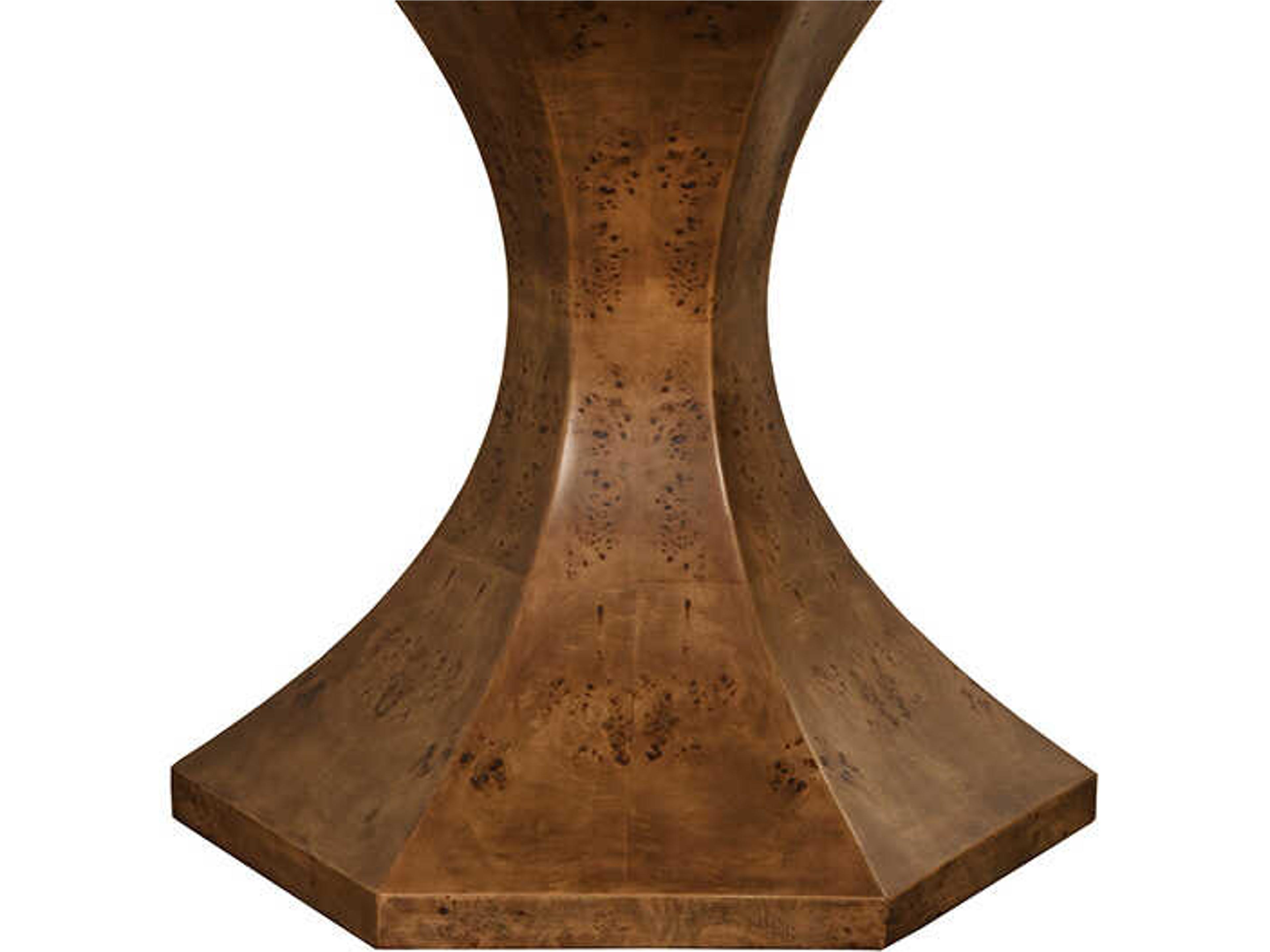 Worlds Away Bryce Round Wood Brown Dining Table